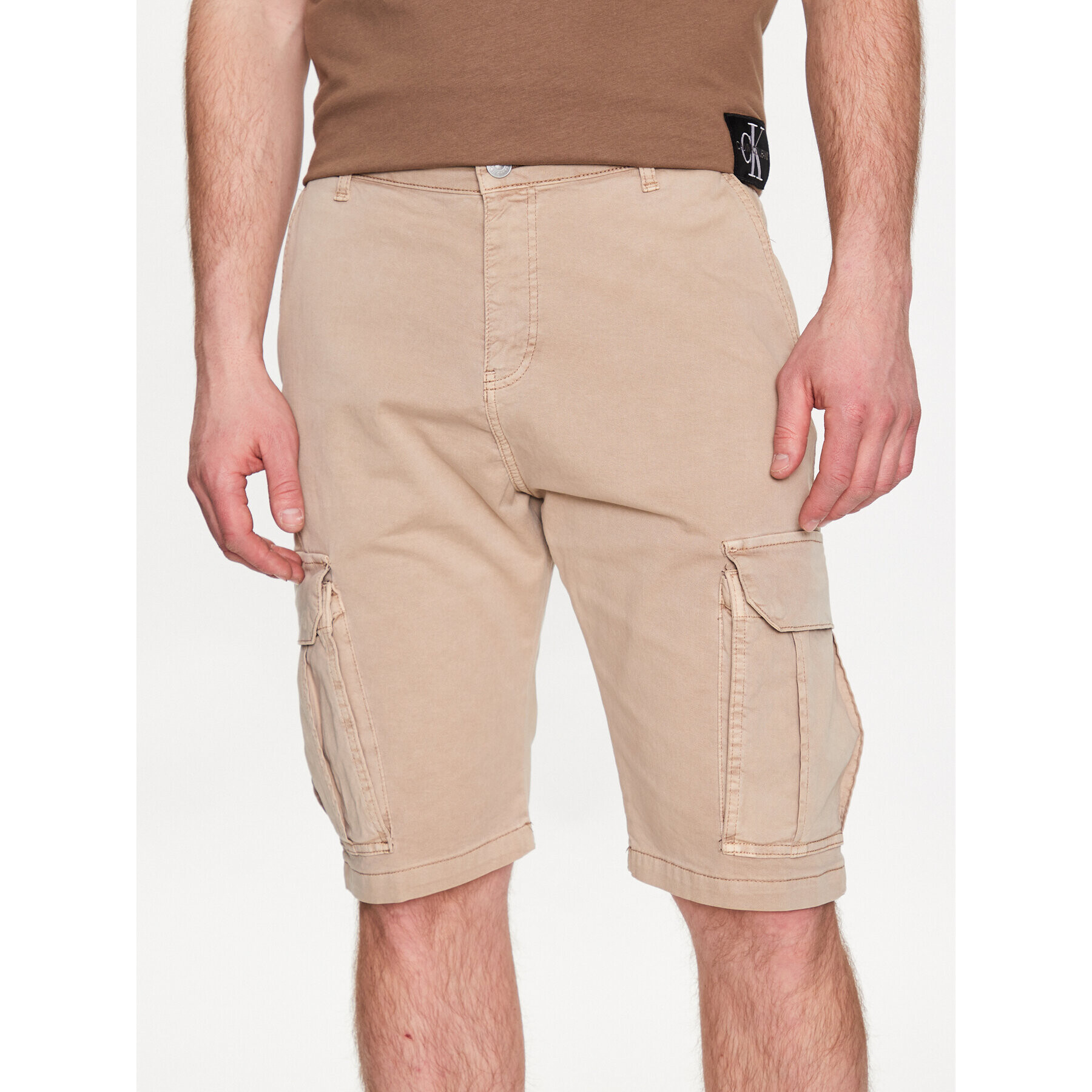 LTB Шорти от плат Dikada 46013 Бежов Regular Fit - Pepit.bg