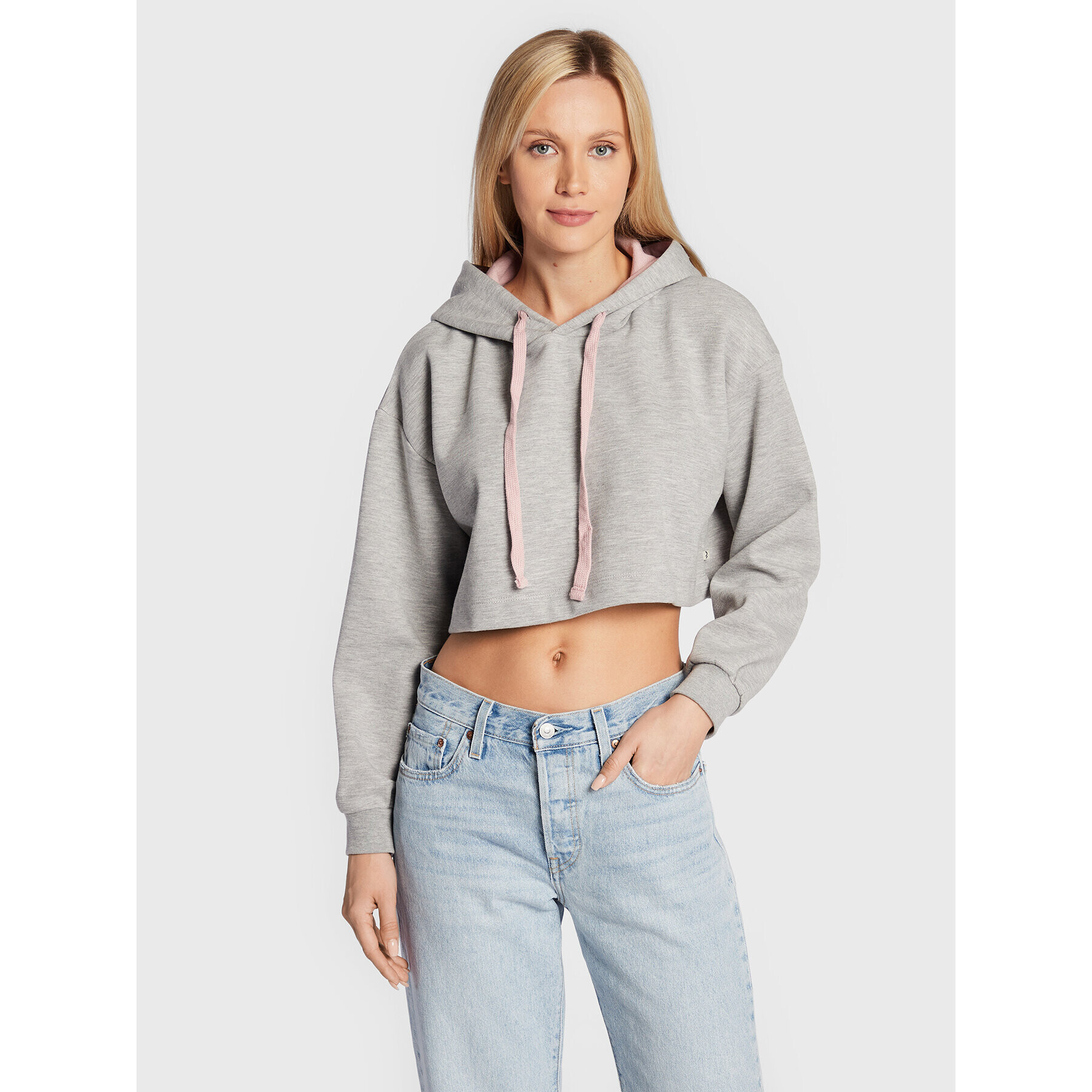 LTB Суитшърт Degono 81523 60007 Сив Cropped Fit - Pepit.bg