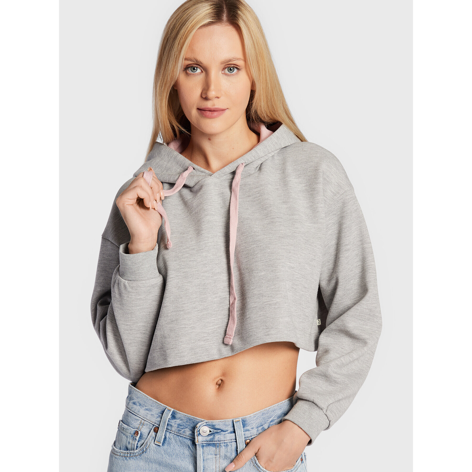 LTB Суитшърт Degono 81523 60007 Сив Cropped Fit - Pepit.bg