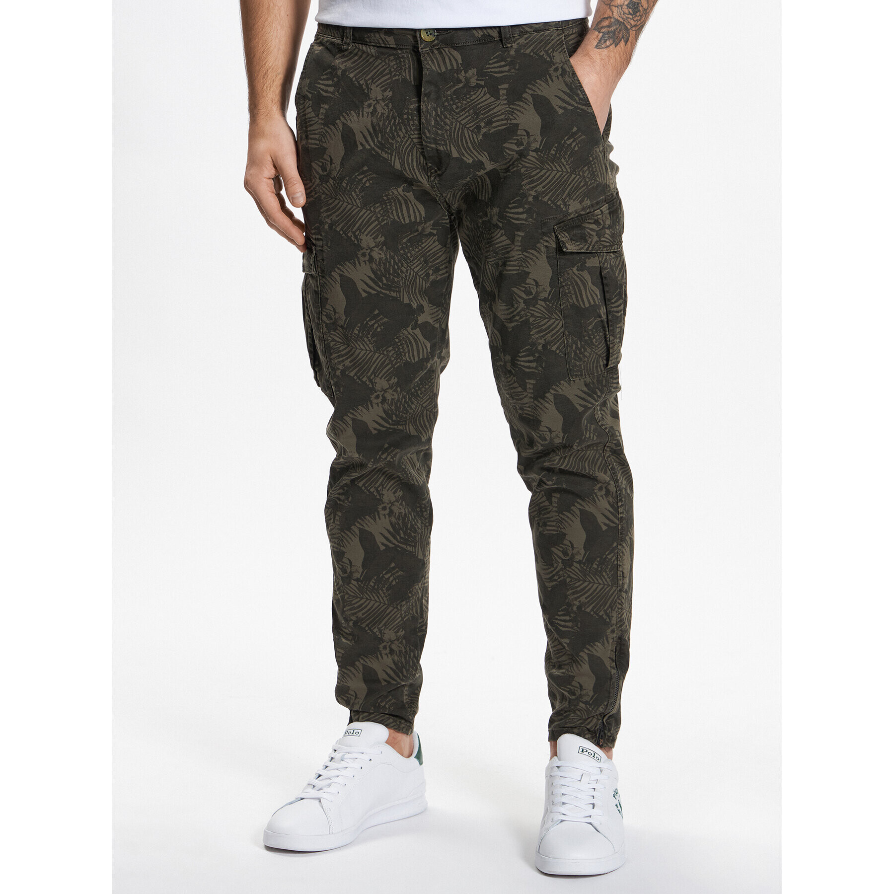 LTB Текстилни панталони Pecaba 47003 25001 Зелен Regular Fit - Pepit.bg