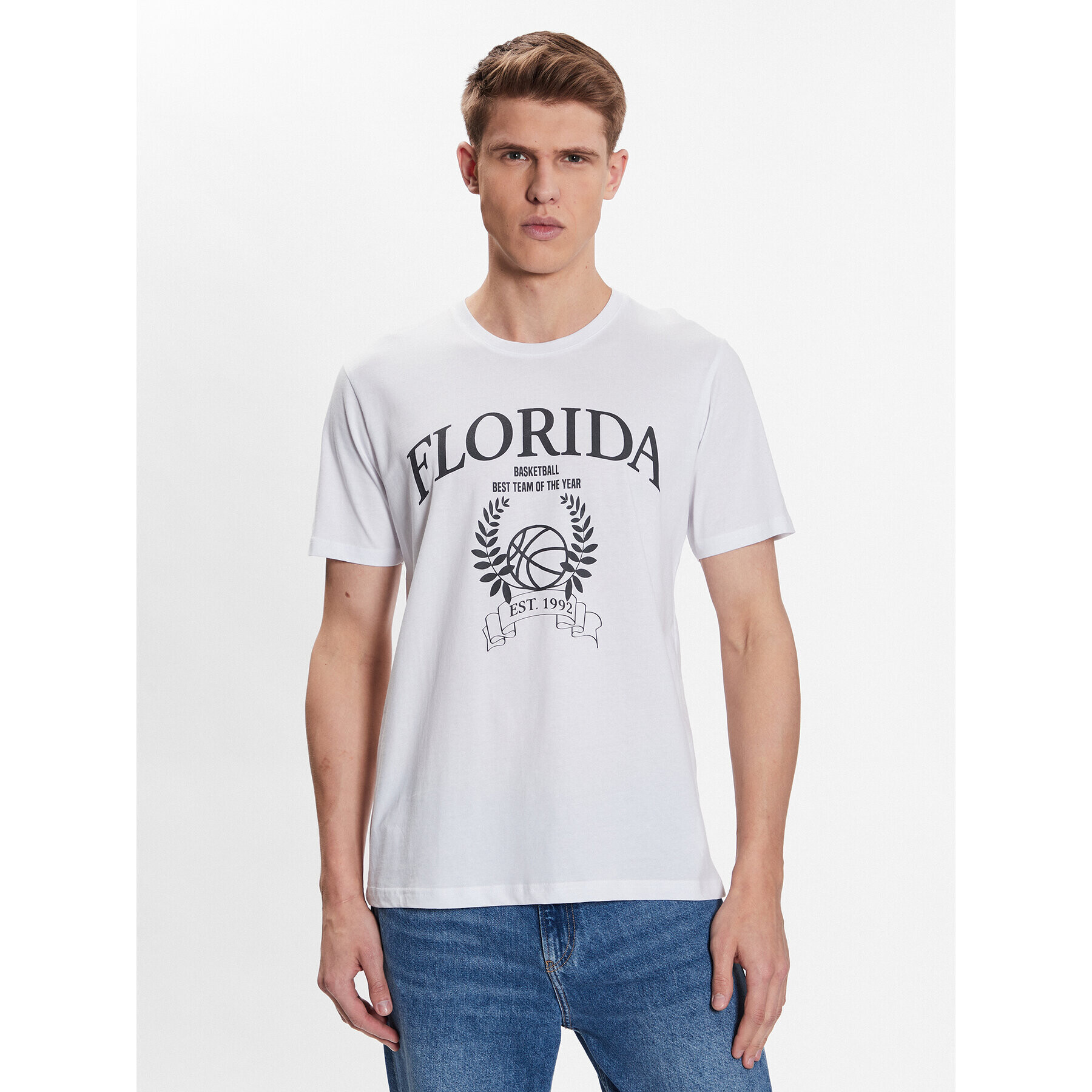 LTB Тишърт Bedama 84106 Бял Regular Fit - Pepit.bg