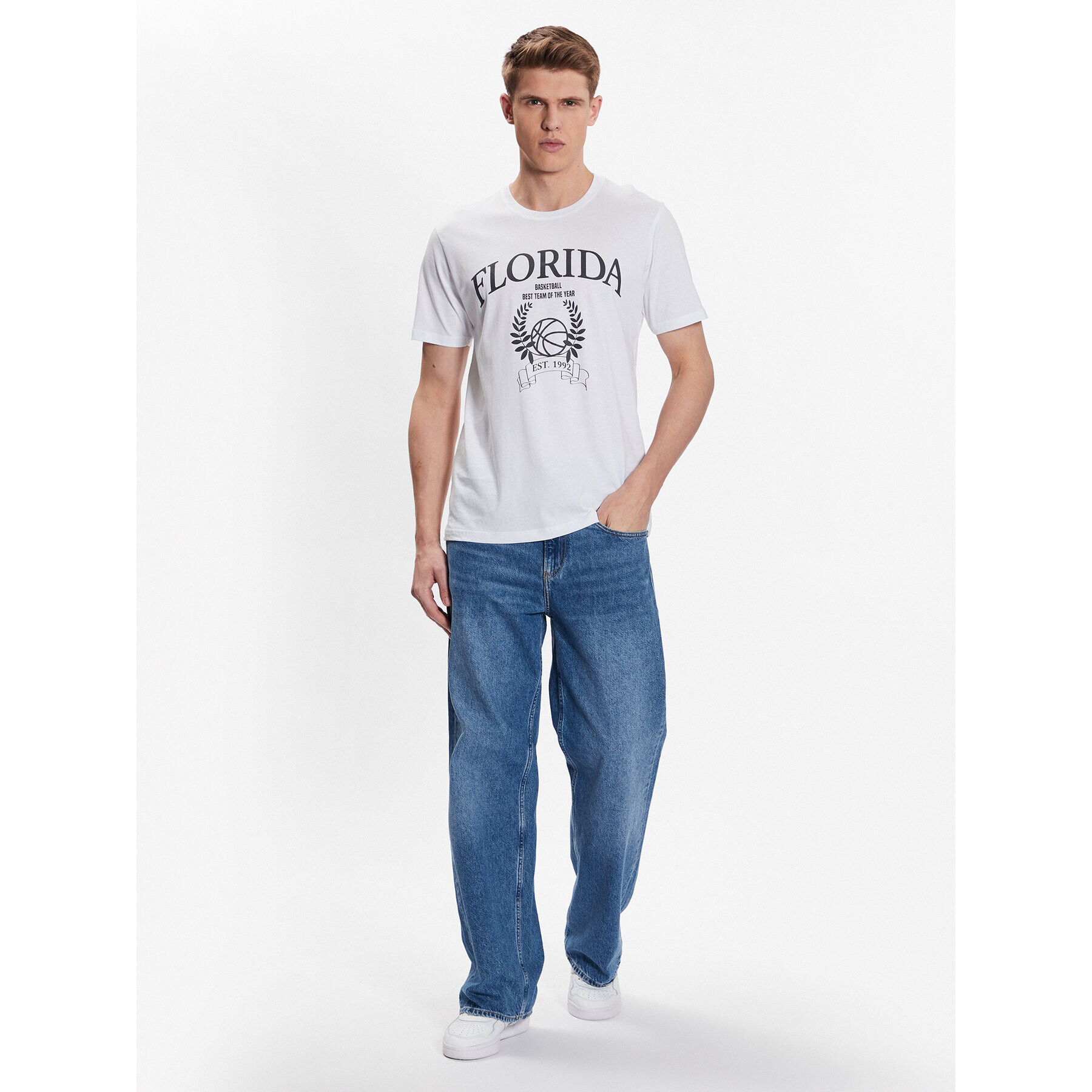 LTB Тишърт Bedama 84106 Бял Regular Fit - Pepit.bg