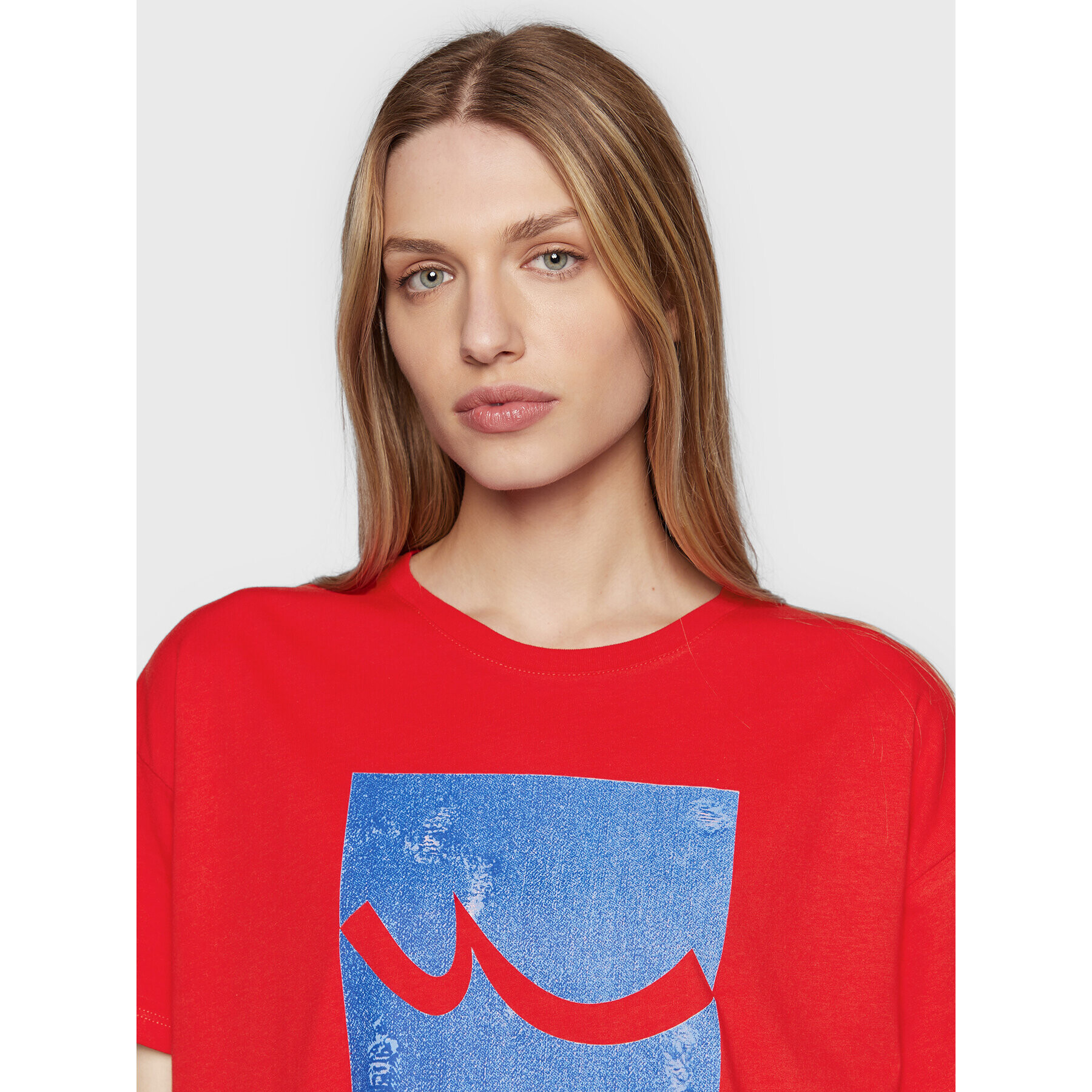 LTB Тишърт Capoco 80013 6089 Червен Relaxed Fit - Pepit.bg