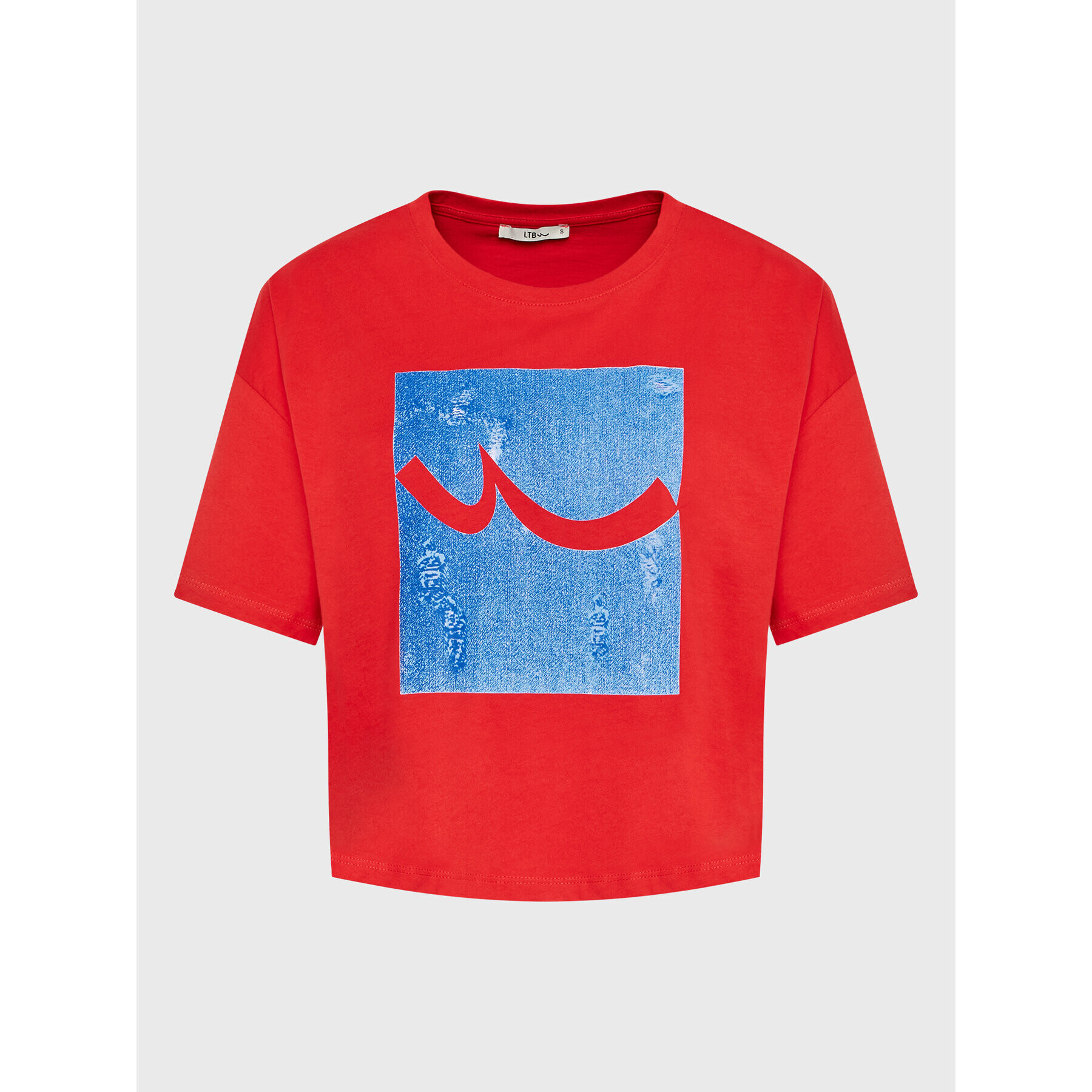 LTB Тишърт Capoco 80013 6089 Червен Relaxed Fit - Pepit.bg
