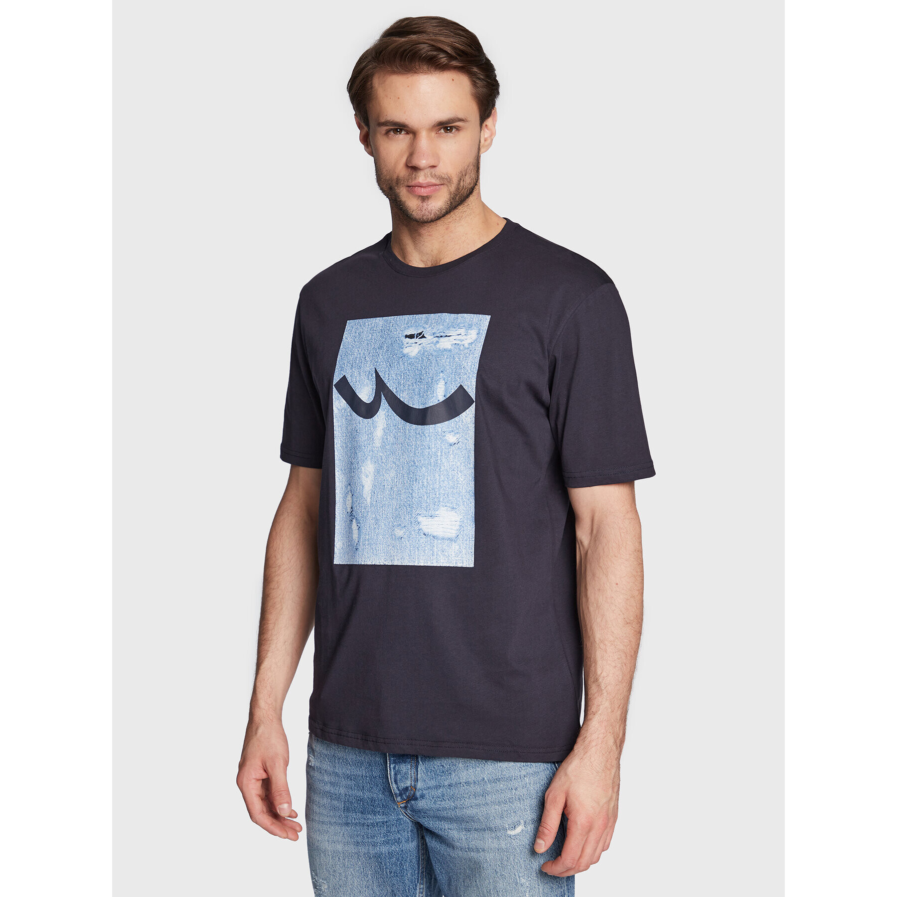 LTB Тишърт Gisada 84026 6089 Тъмносин Regular Fit - Pepit.bg