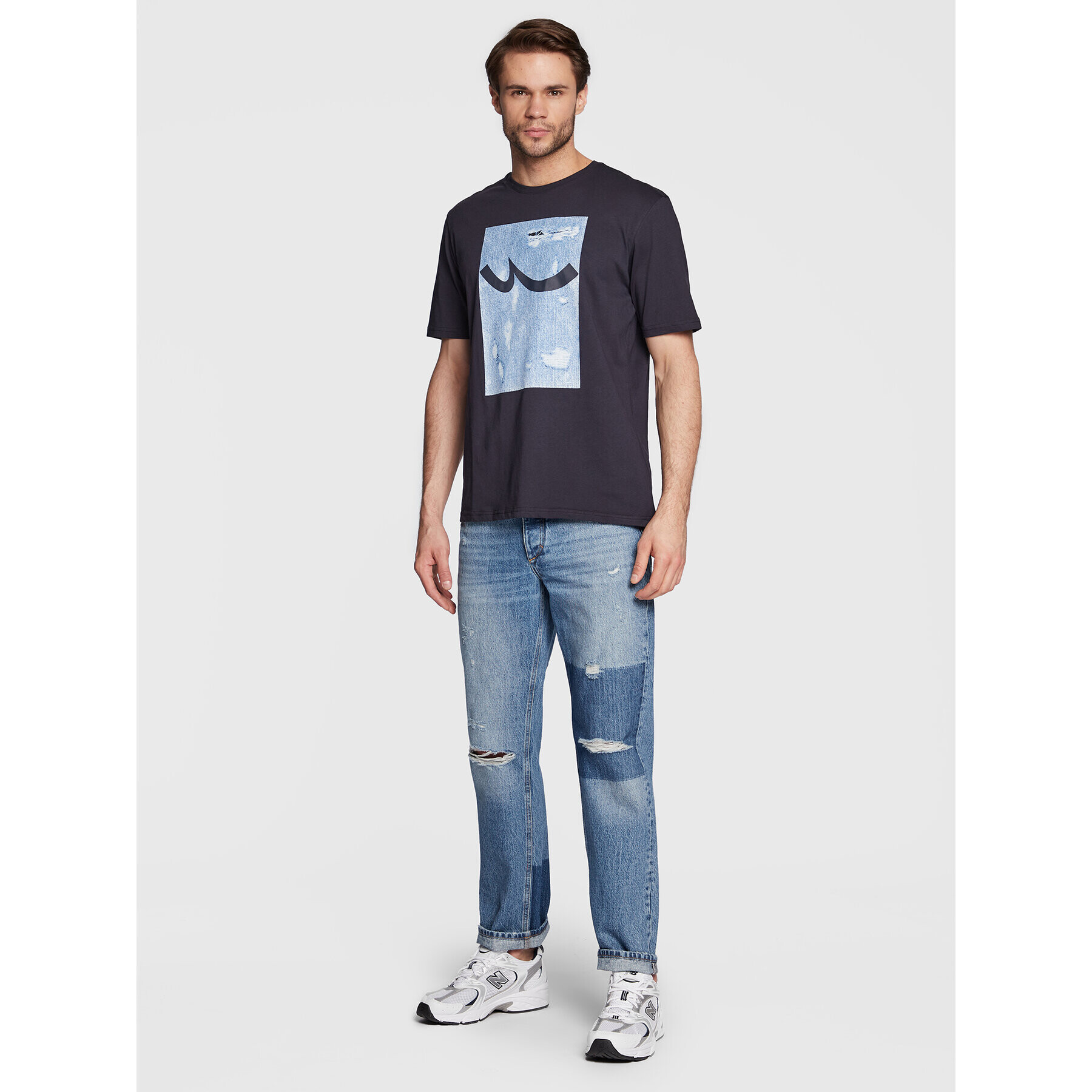 LTB Тишърт Gisada 84026 6089 Тъмносин Regular Fit - Pepit.bg