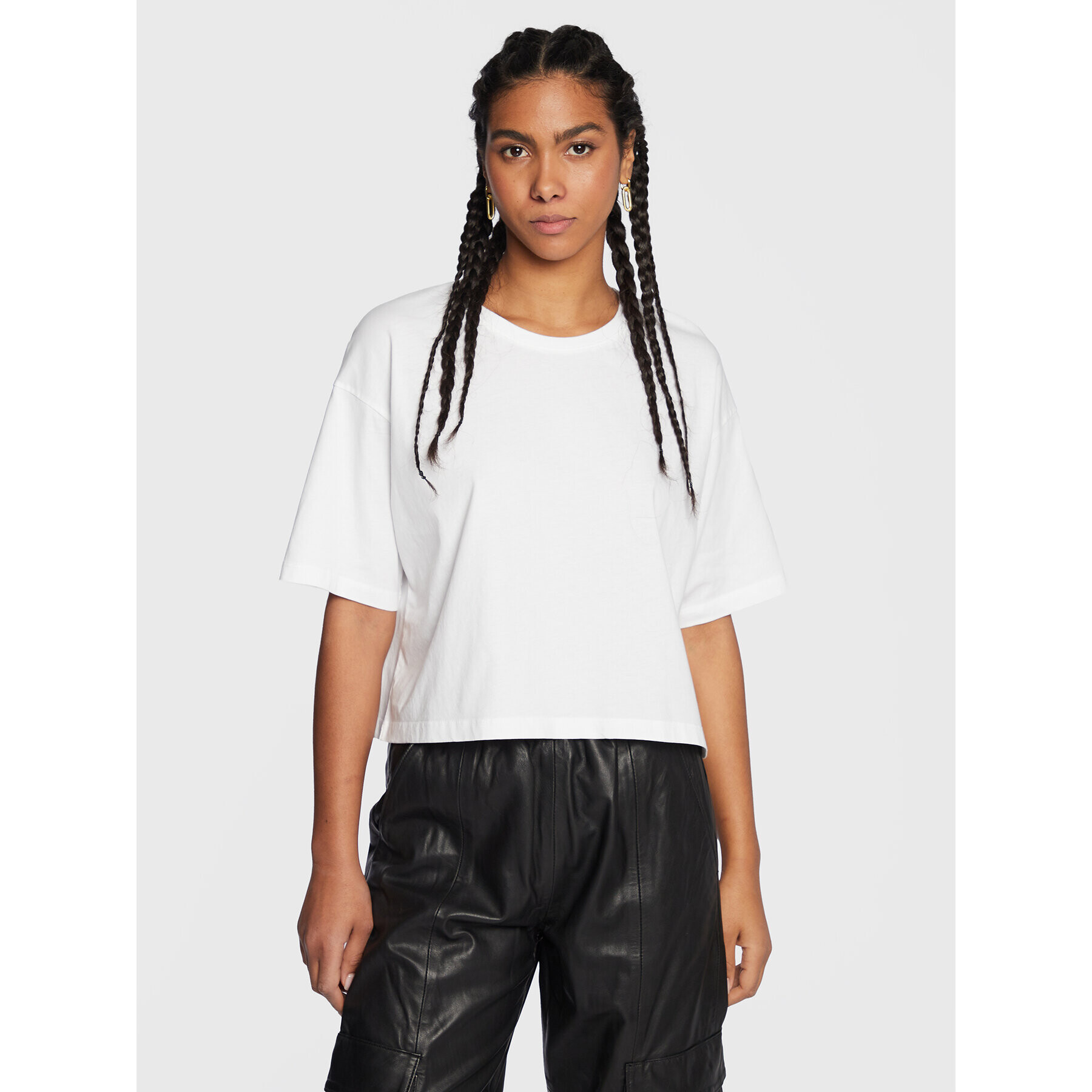 LTB Тишърт Lelole 80047 6481 Бял Regular Fit - Pepit.bg
