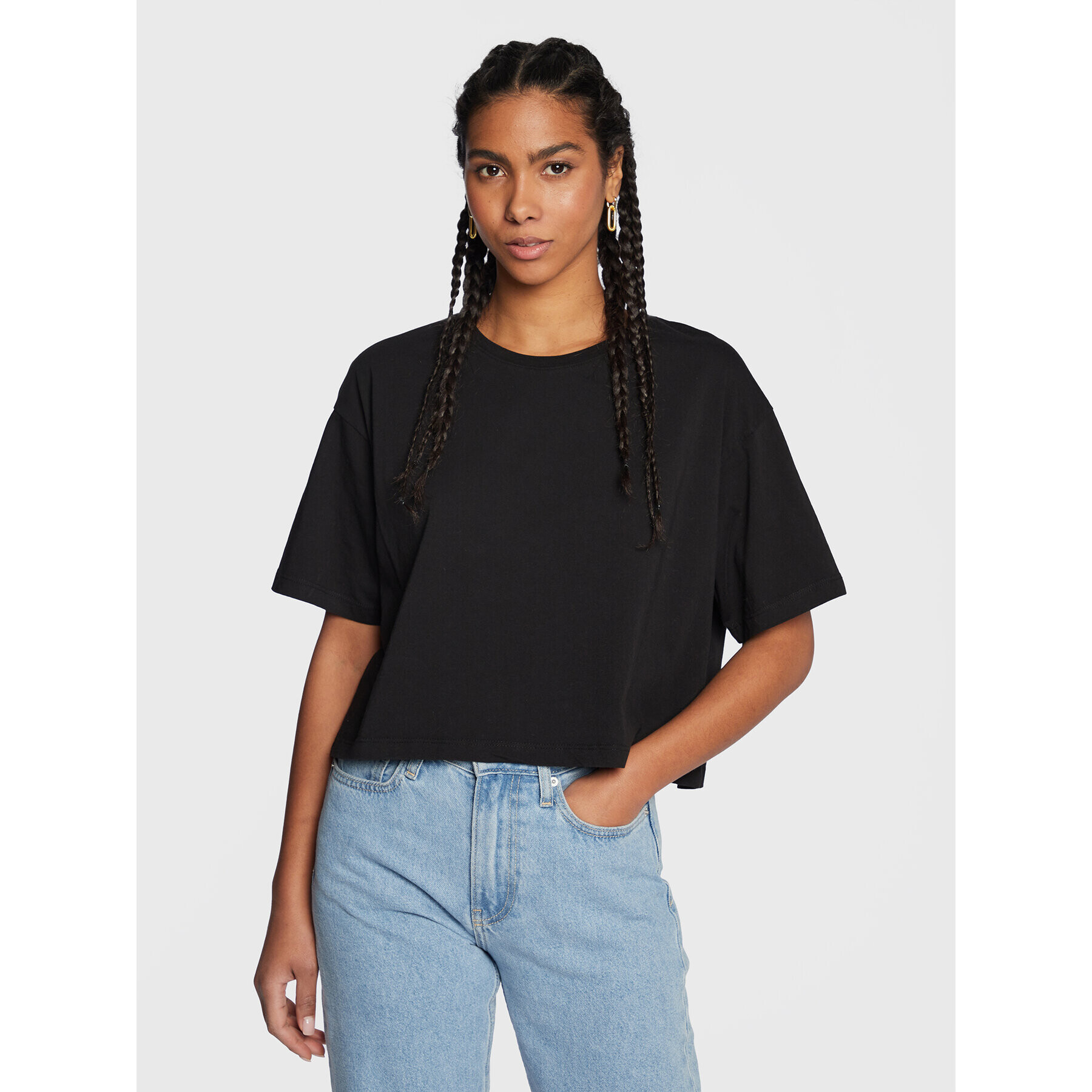 LTB Тишърт Lelole 80047 6481 Черен Regular Fit - Pepit.bg