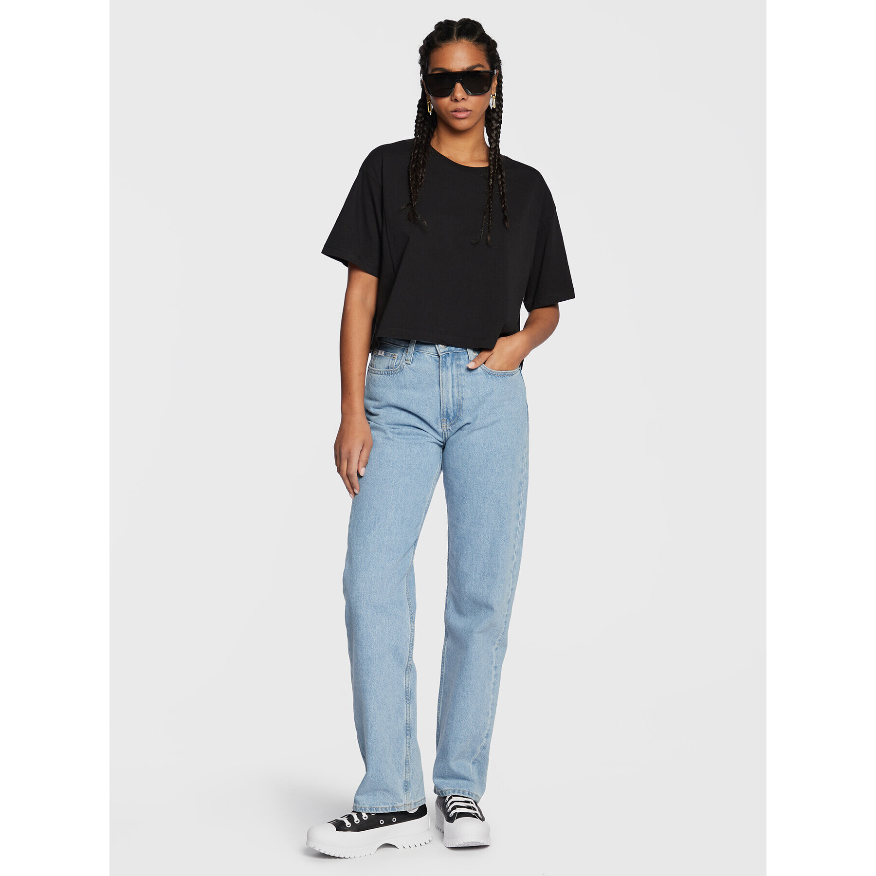 LTB Тишърт Lelole 80047 6481 Черен Regular Fit - Pepit.bg