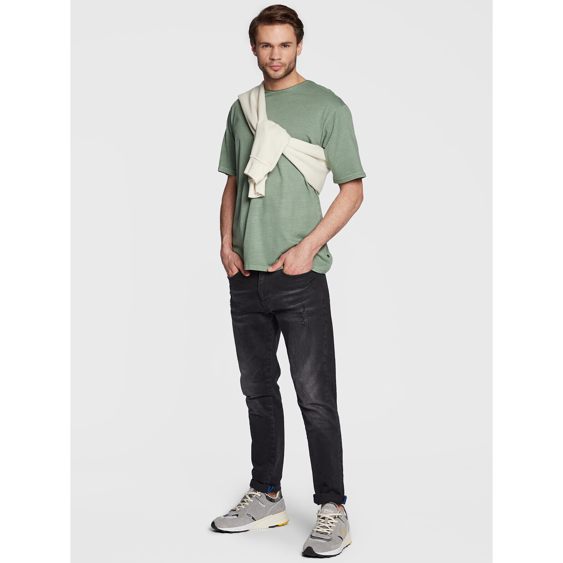 LTB Тишърт Mikolo 84025 6089 Зелен Regular Fit - Pepit.bg