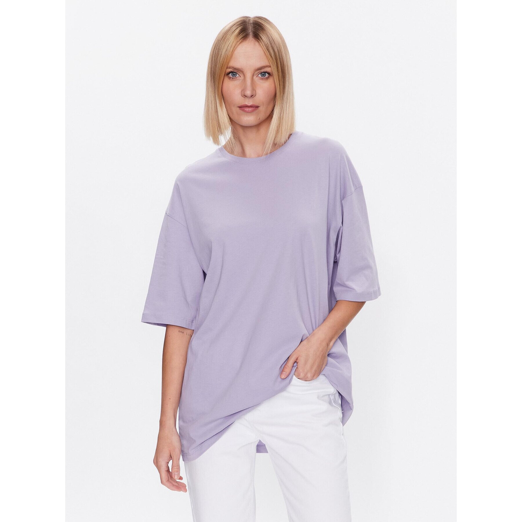 LTB Тишърт Nadoho 80080 6089 Виолетов Oversize - Pepit.bg