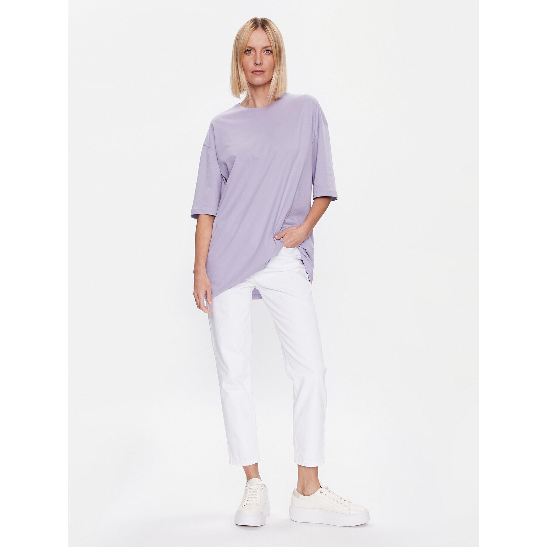 LTB Тишърт Nadoho 80080 6089 Виолетов Oversize - Pepit.bg