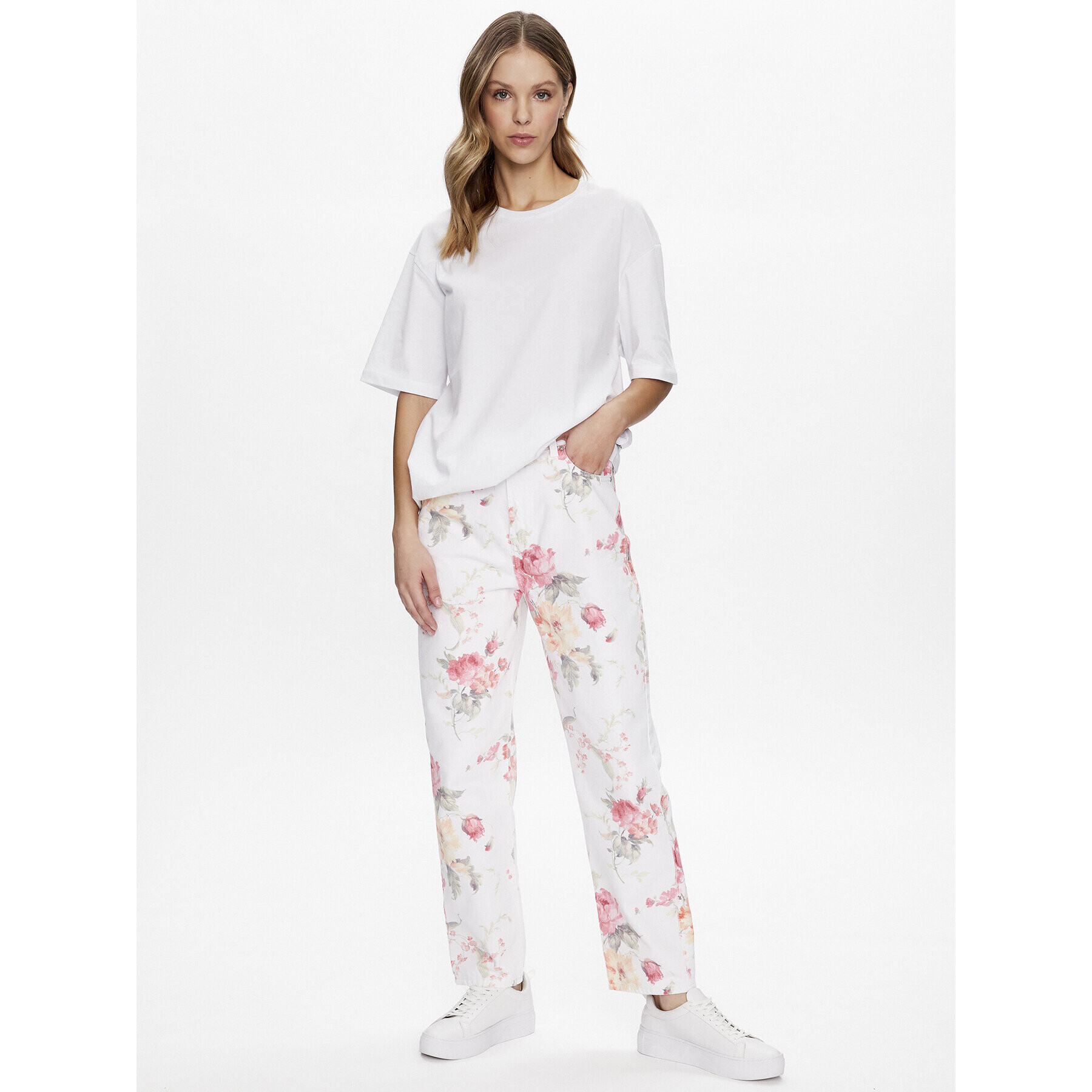 LTB Тишърт Zoyaga 80087 6089 Бял Oversize - Pepit.bg