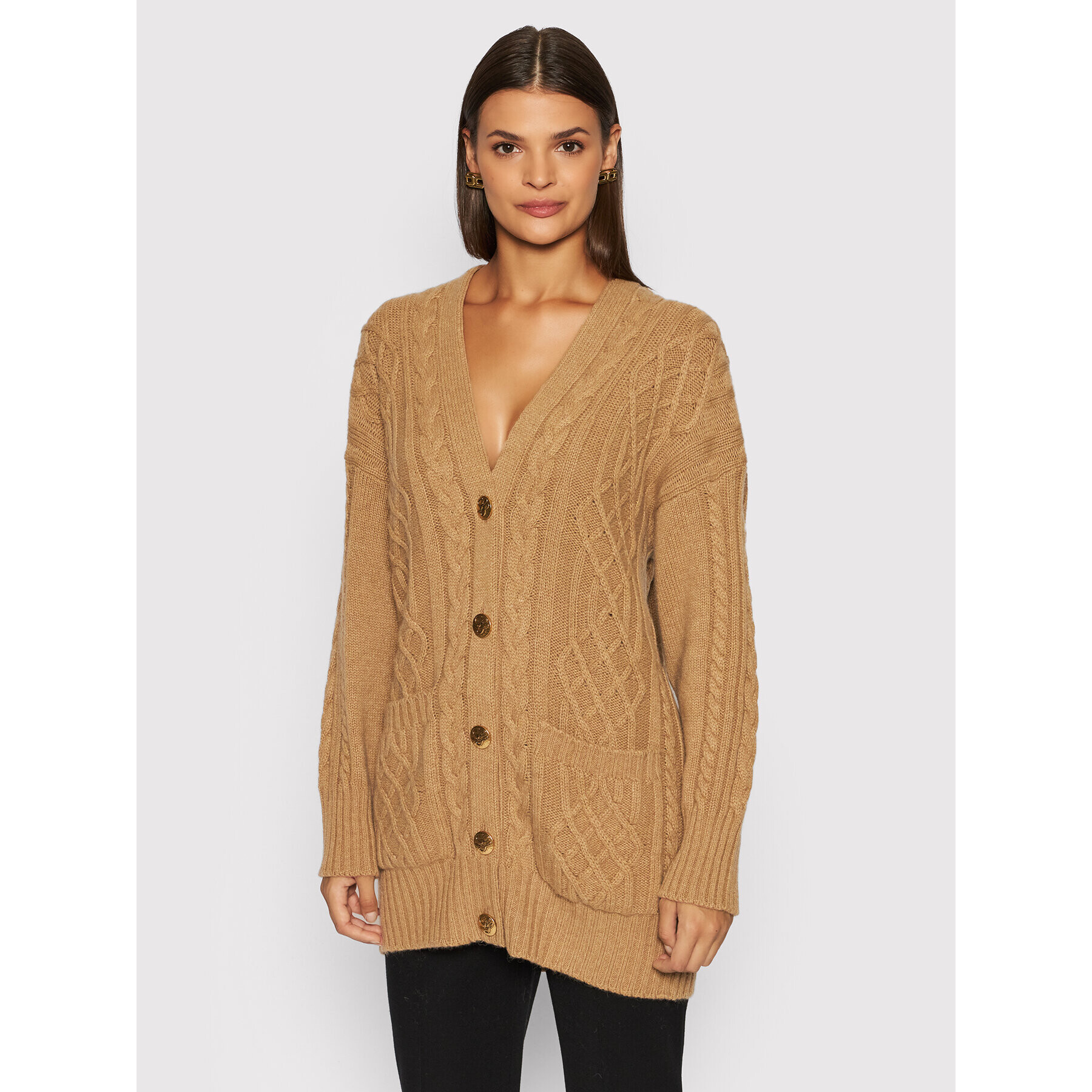 Luisa Spagnoli Кардиган Cant 57359 Кафяв Regular Fit - Pepit.bg