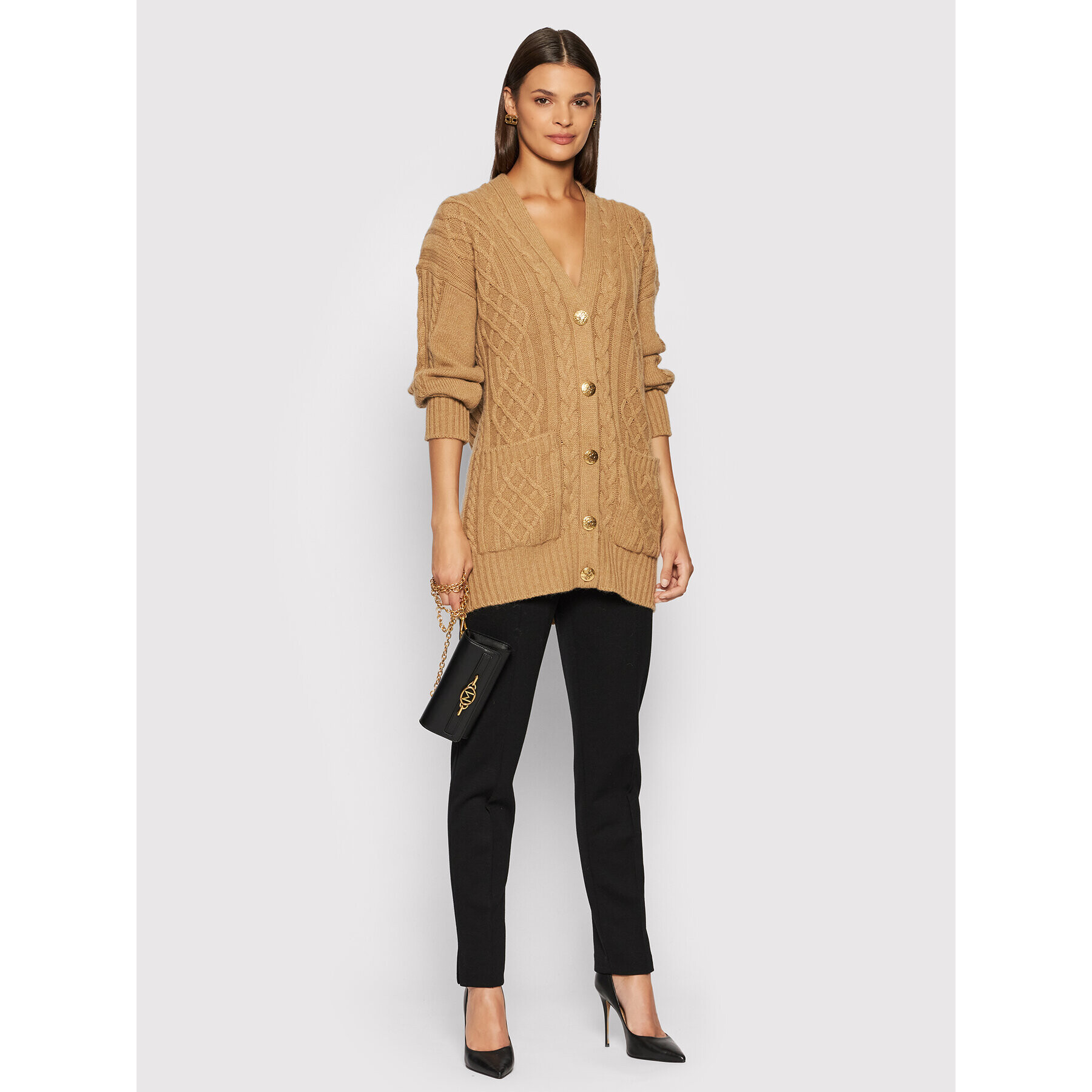 Luisa Spagnoli Кардиган Cant 57359 Кафяв Regular Fit - Pepit.bg