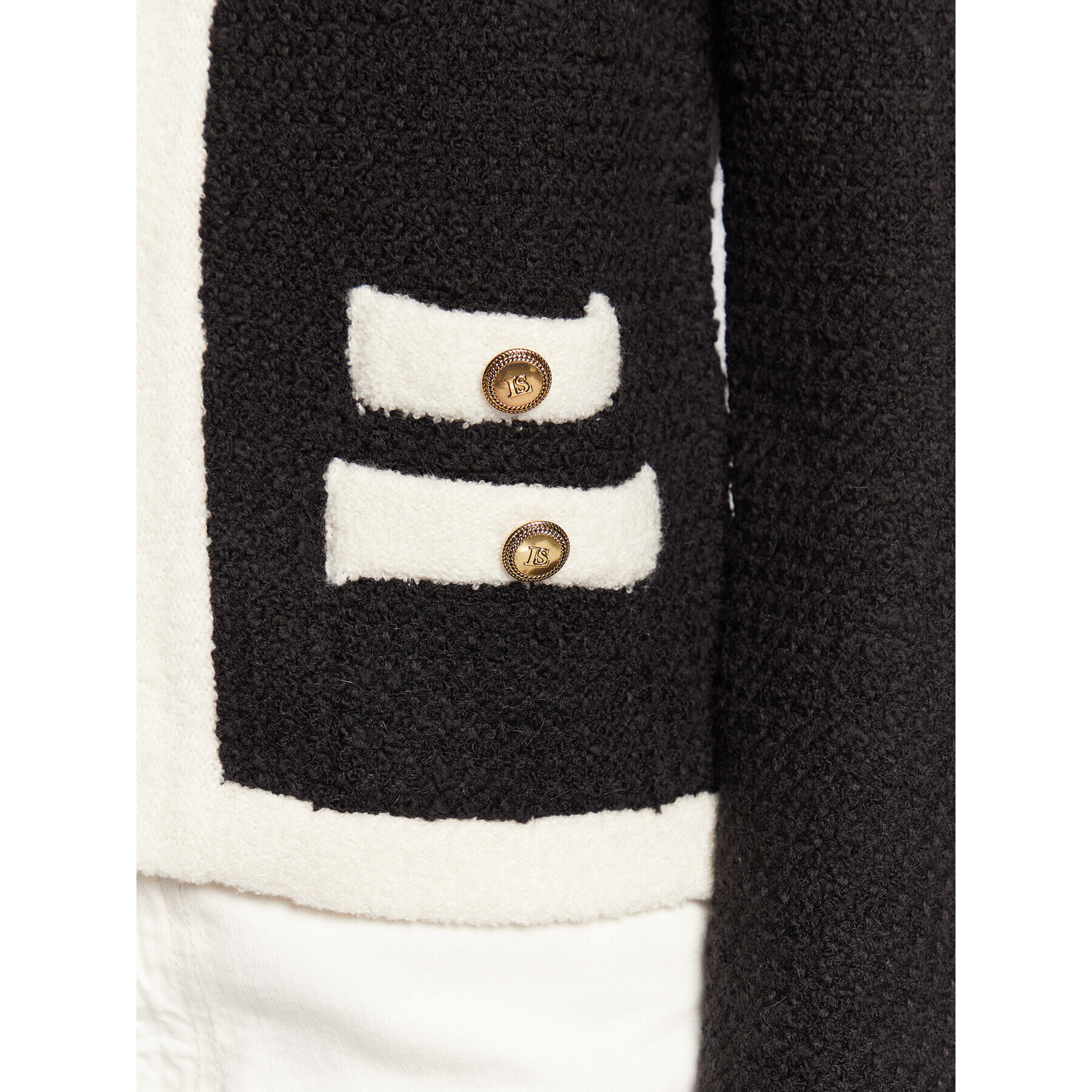 Luisa Spagnoli Кардиган Mansarda 576702 Черен Regular Fit - Pepit.bg