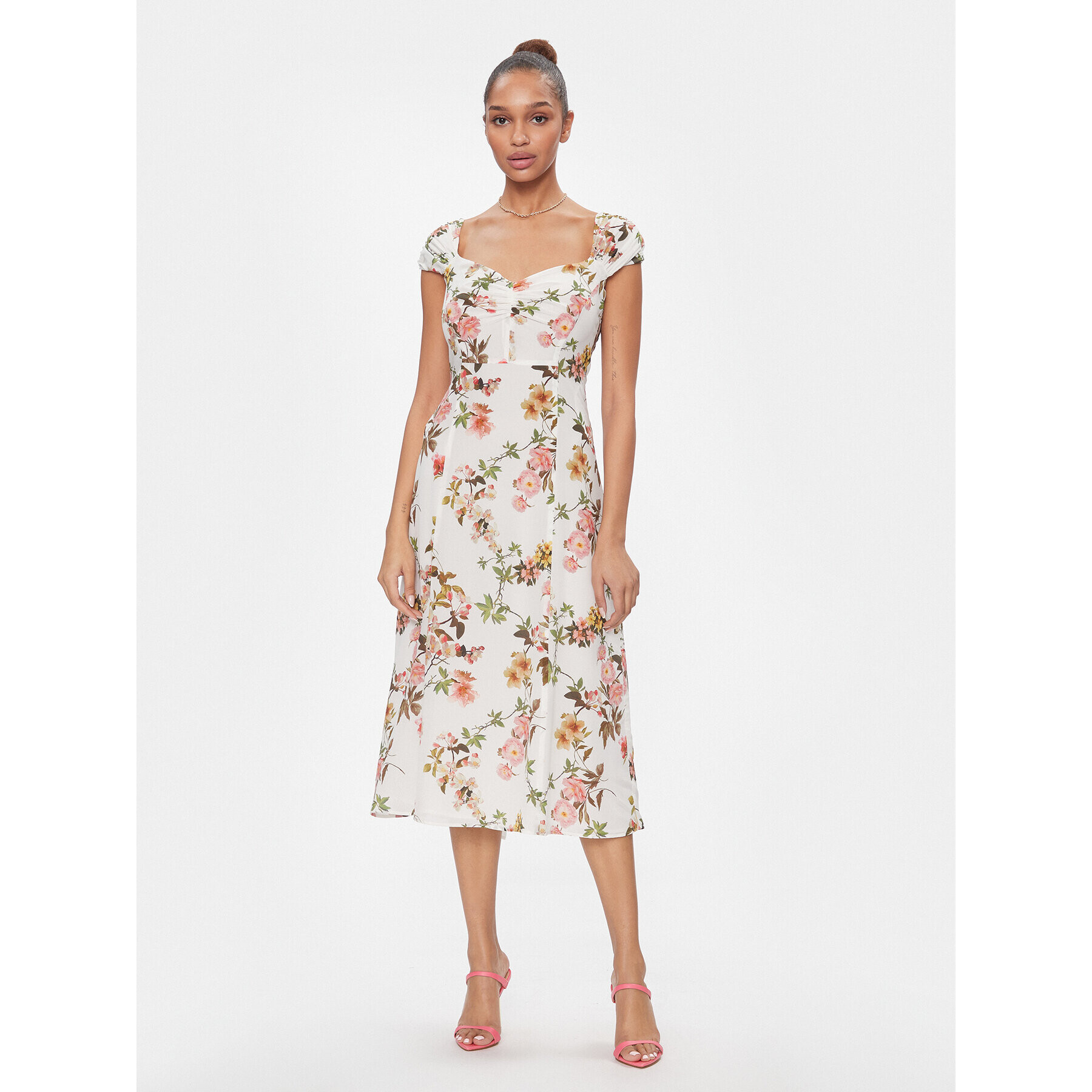 Luisa Spagnoli Лятна рокля Passionale 540698 Бял Regular Fit - Pepit.bg