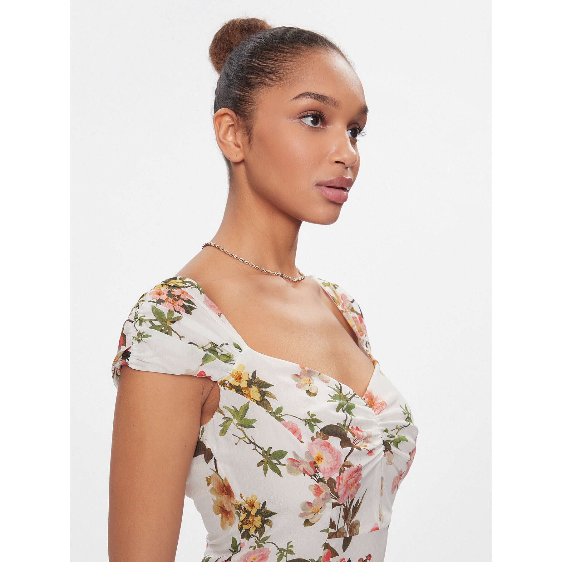 Luisa Spagnoli Лятна рокля Passionale 540698 Бял Regular Fit - Pepit.bg