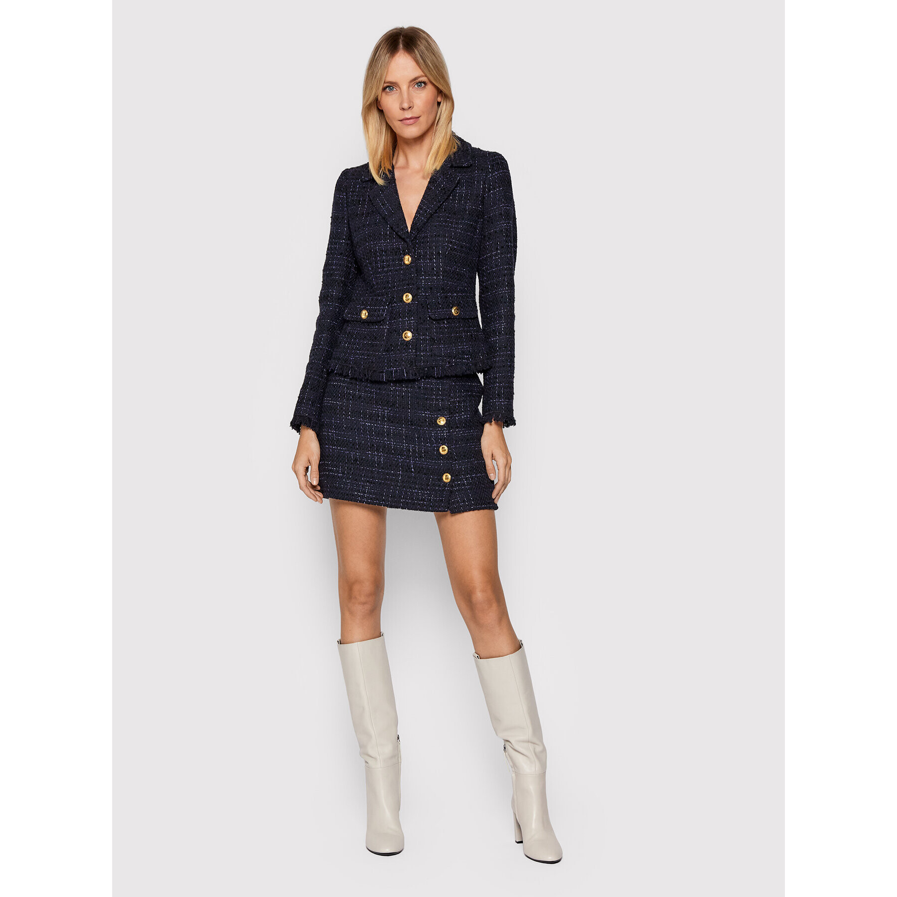 Luisa Spagnoli Мини пола Fruscio 538605 Тъмносин Regular Fit - Pepit.bg
