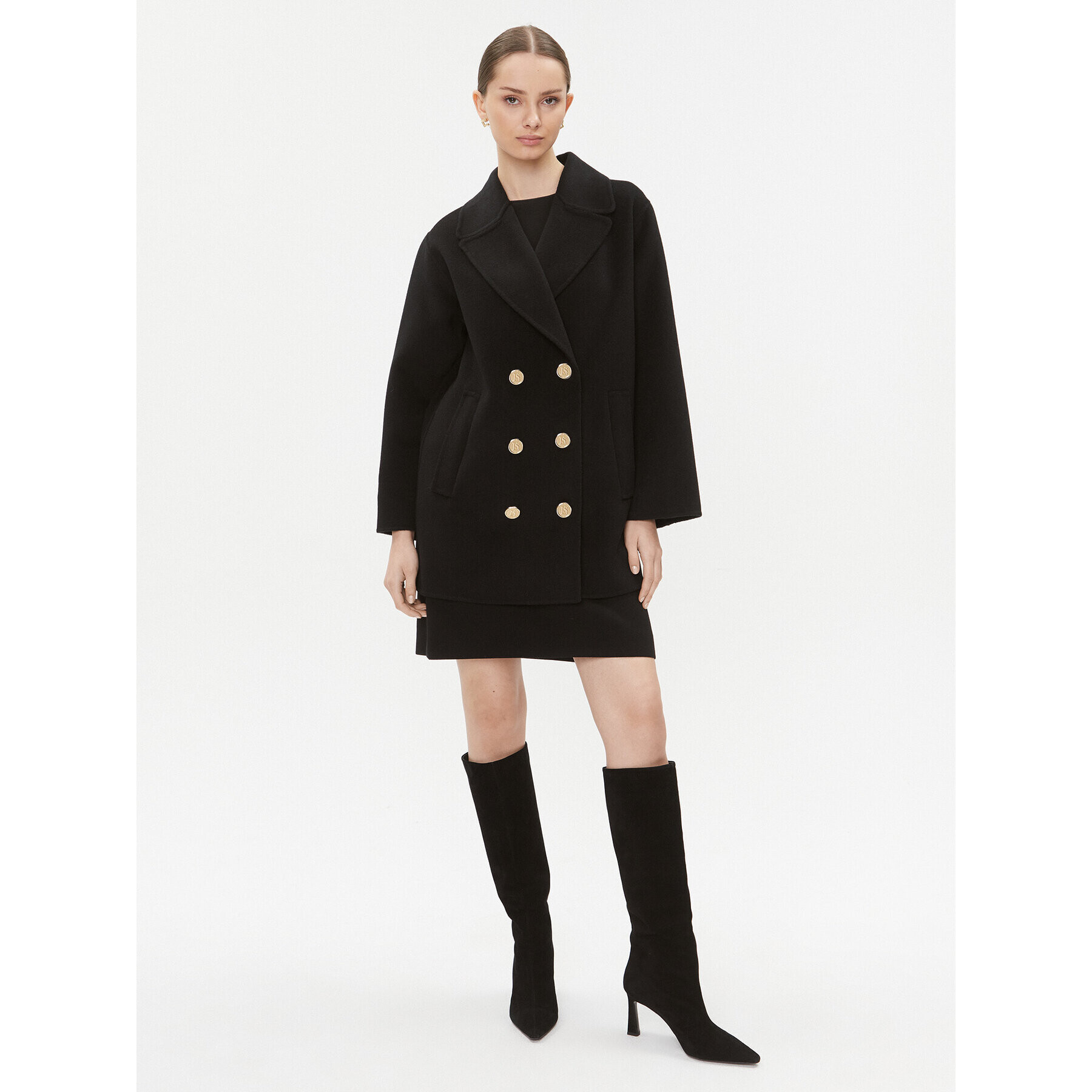 Luisa Spagnoli Мини пола Matrici 540387 Черен Regular Fit - Pepit.bg