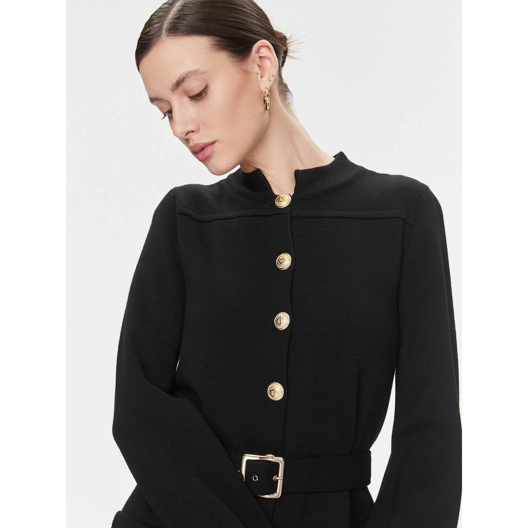 Luisa Spagnoli Плетена рокля Miraggio 58125 Черен Regular Fit - Pepit.bg