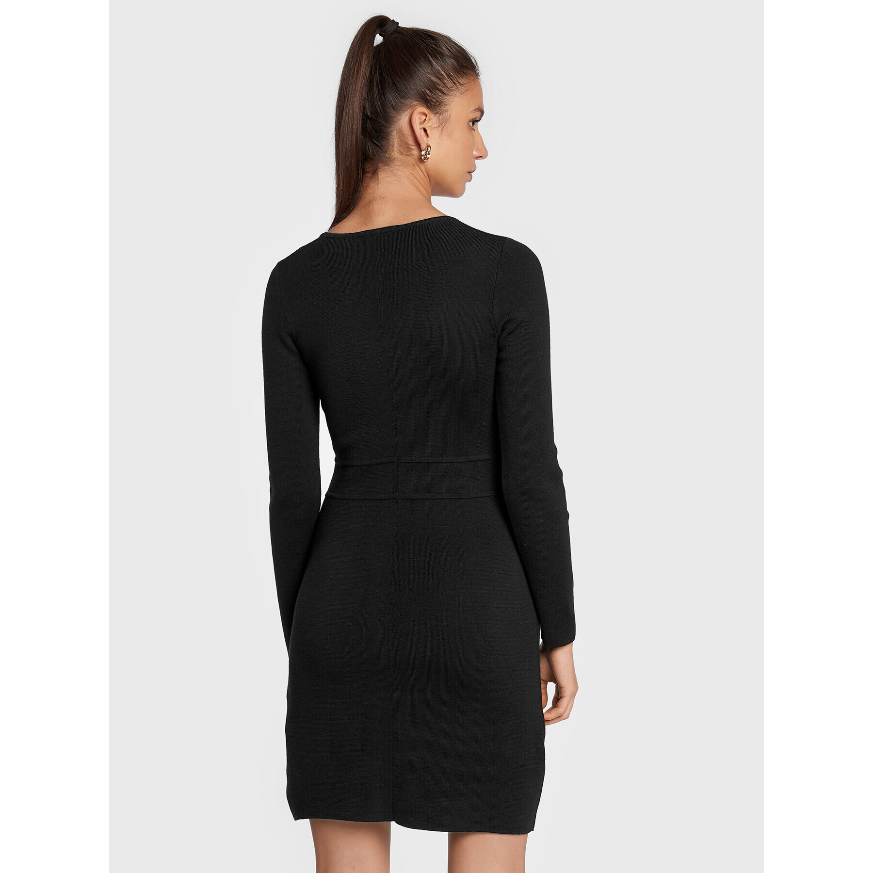 Luisa Spagnoli Плетена рокля Monolite 0576603 Черен Regular Fit - Pepit.bg