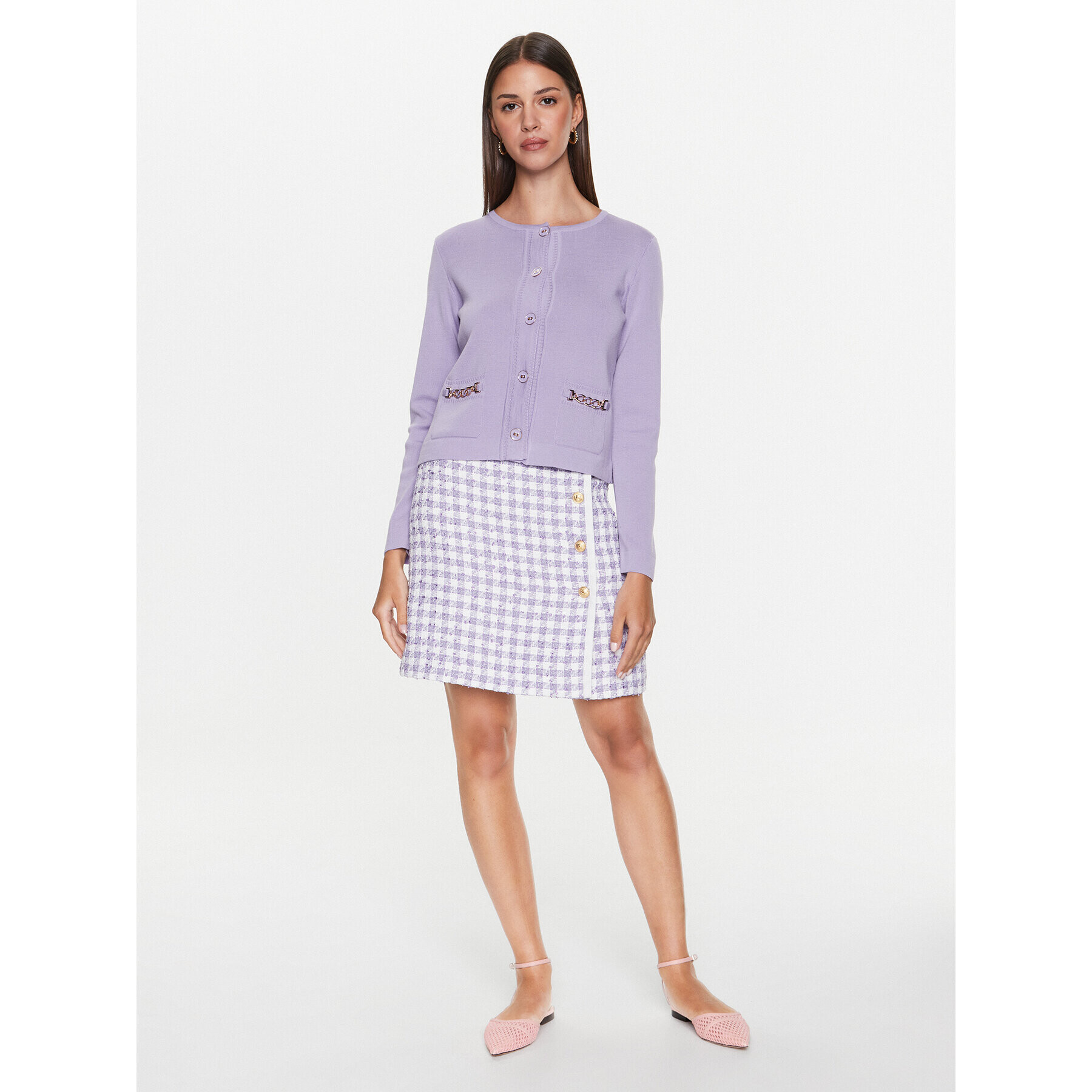Luisa Spagnoli Пола тип трапец Tulipano 539929 Виолетов Regular Fit - Pepit.bg