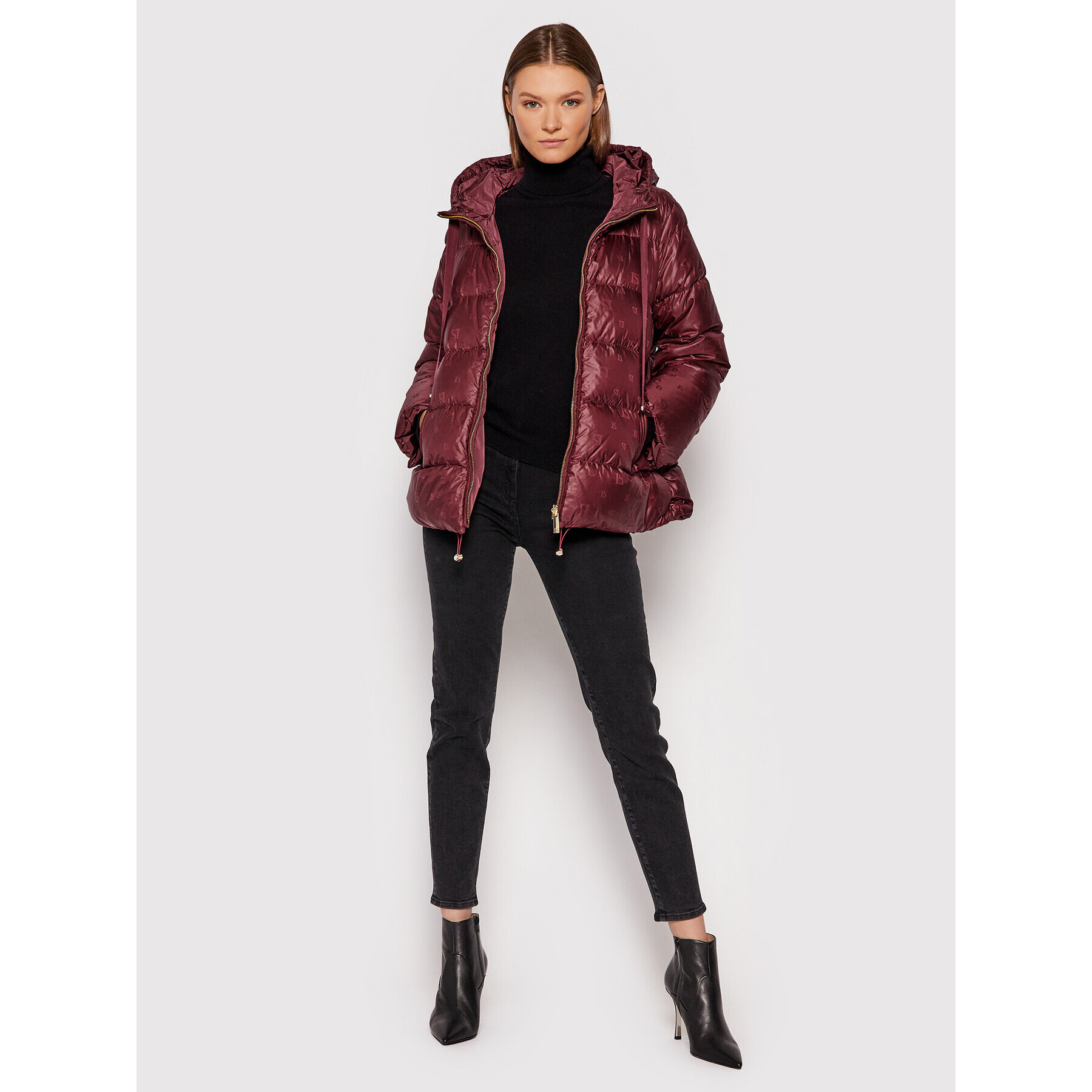 Luisa Spagnoli Пухено яке Sabaudia 538405 Бордо Regular Fit - Pepit.bg