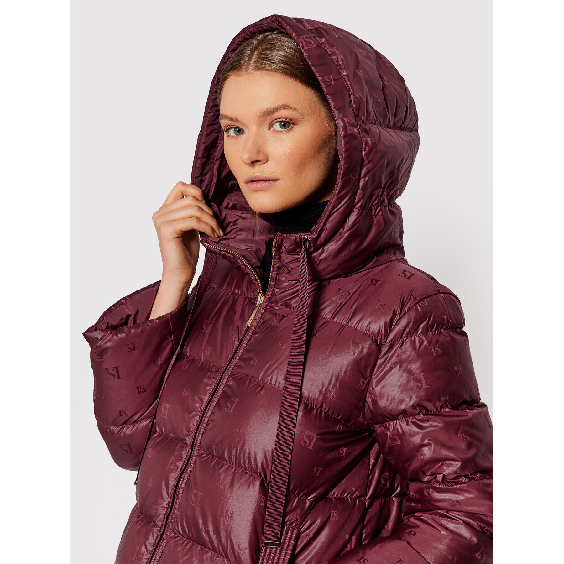 Luisa Spagnoli Пухено яке Sabaudia 538405 Бордо Regular Fit - Pepit.bg
