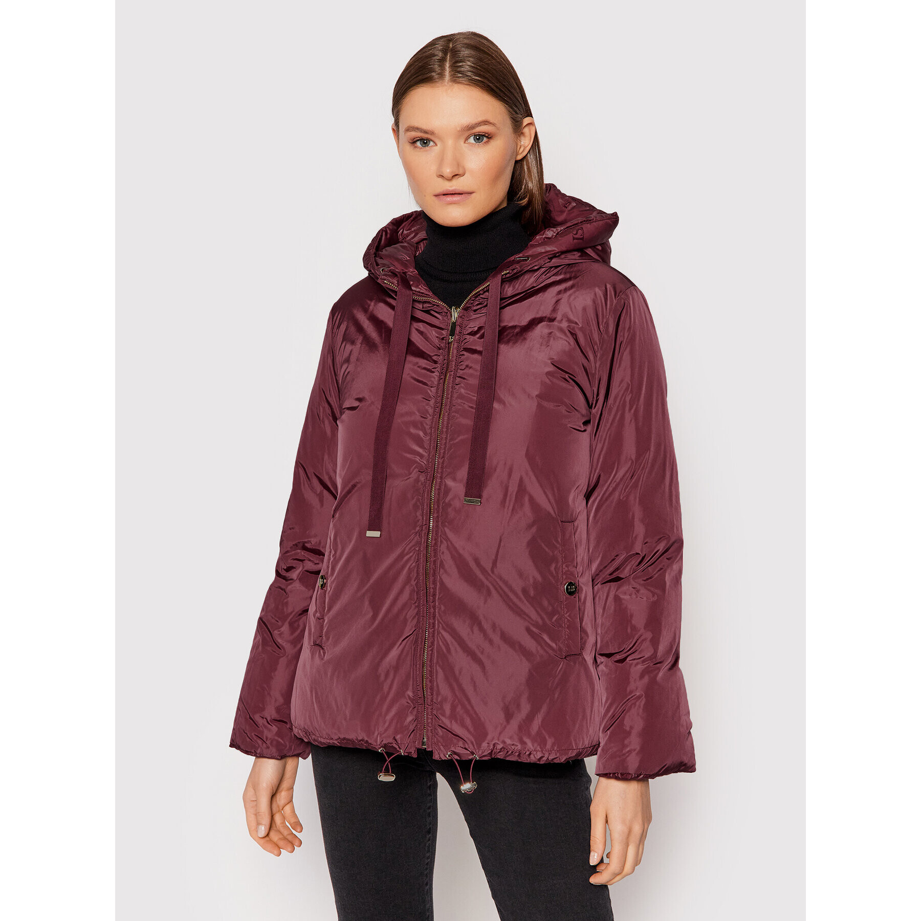 Luisa Spagnoli Пухено яке Sabaudia 538405 Бордо Regular Fit - Pepit.bg