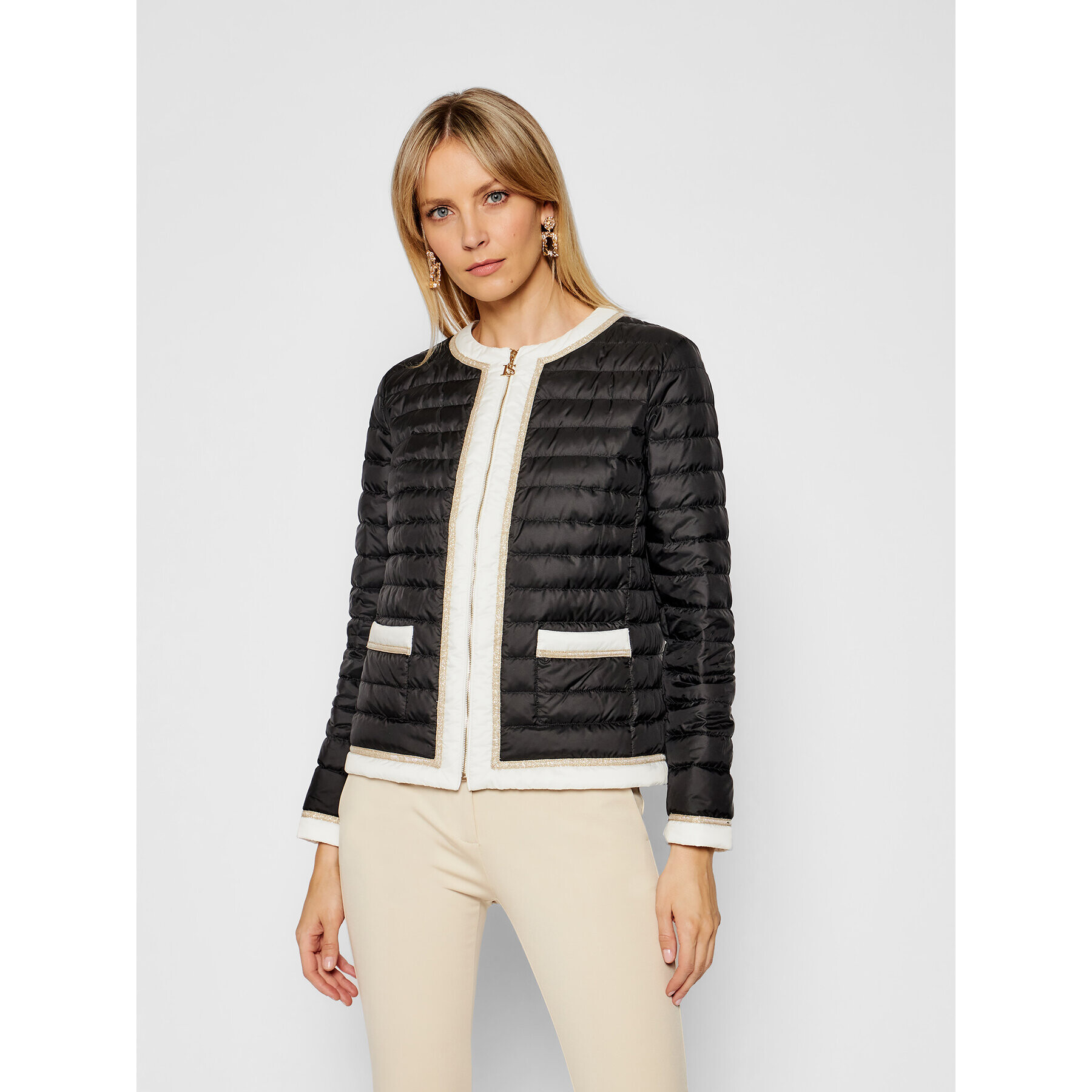 Luisa Spagnoli Пухено яке Venuti 538043 Черен Regular Fit - Pepit.bg