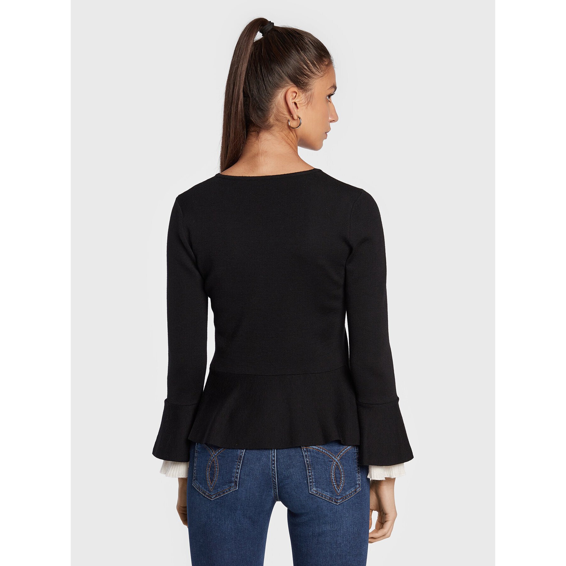 Luisa Spagnoli Пуловер Maracas 0576470 Черен Slim Fit - Pepit.bg