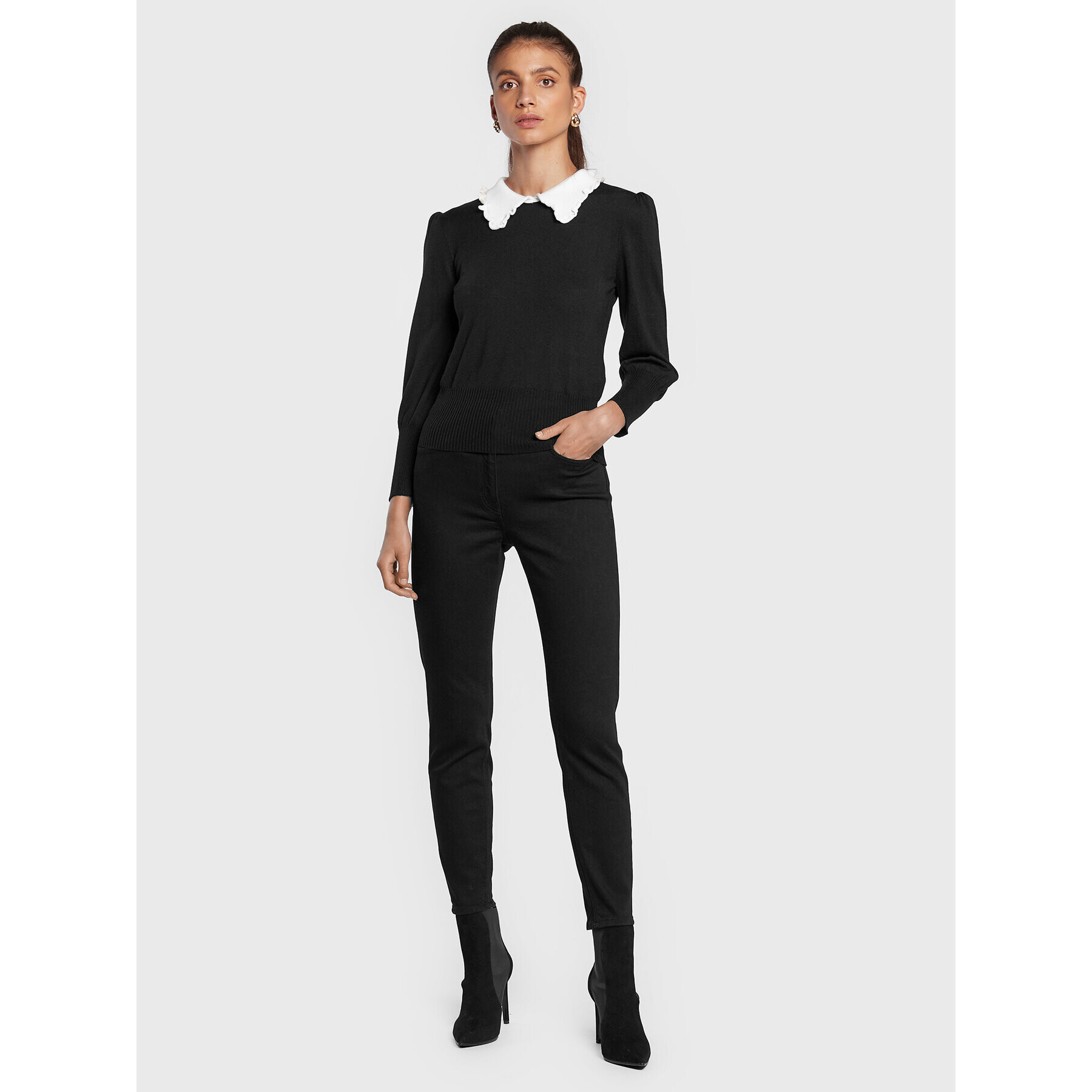 Luisa Spagnoli Пуловер Miro 0578161 Черен Regular Fit - Pepit.bg