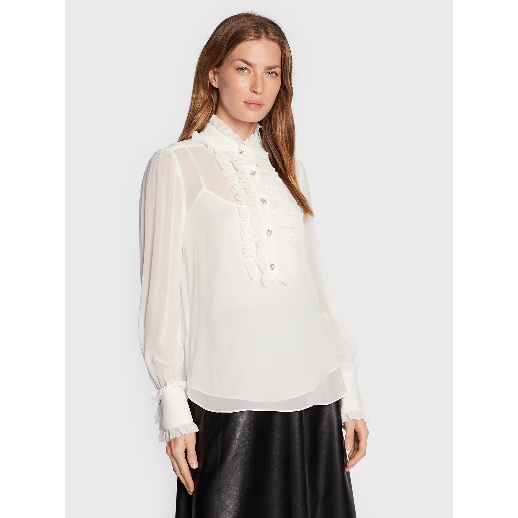Luisa Spagnoli Риза Lucca 5393517 Бял Regular Fit - Pepit.bg