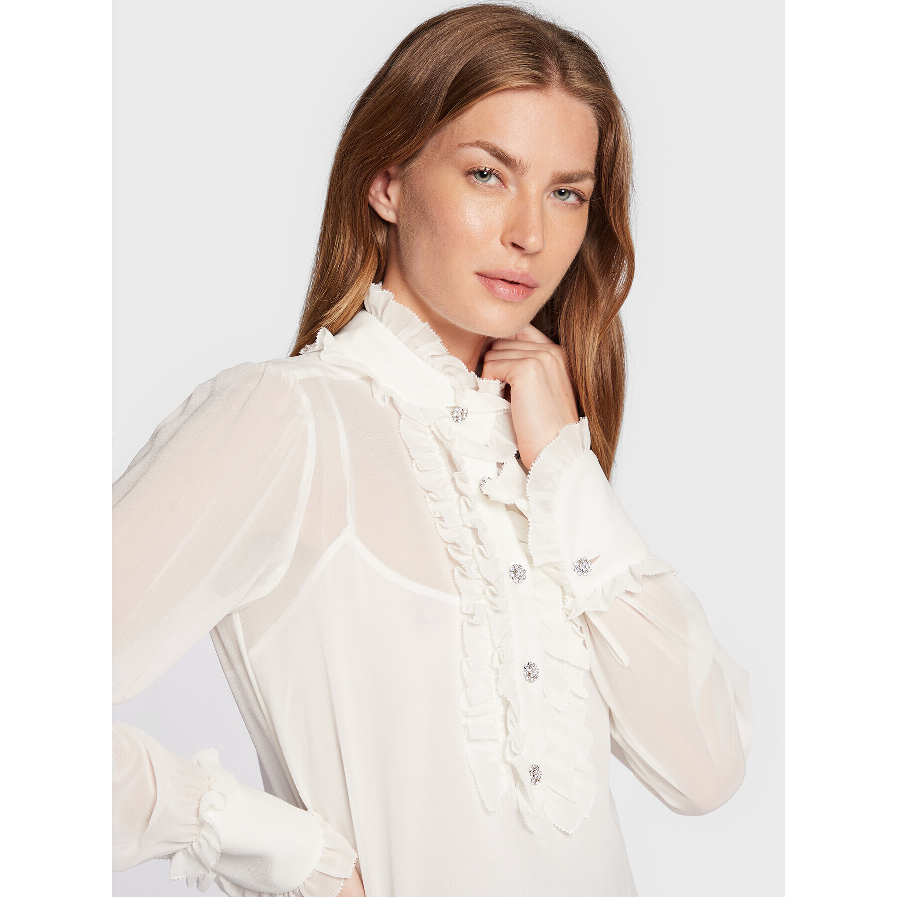 Luisa Spagnoli Риза Lucca 5393517 Бял Regular Fit - Pepit.bg