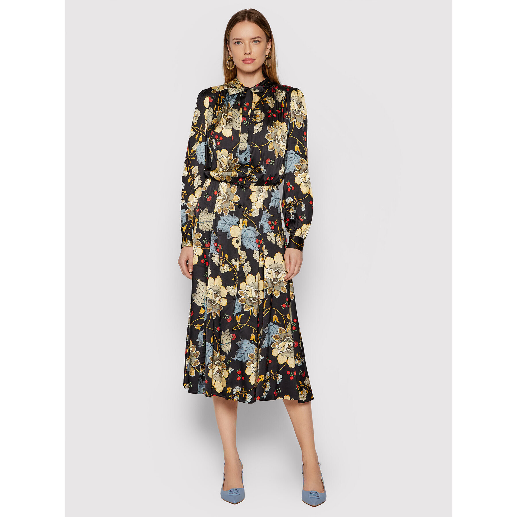Luisa Spagnoli Рокля тип риза Giretto 538603 Черен Regular Fit - Pepit.bg