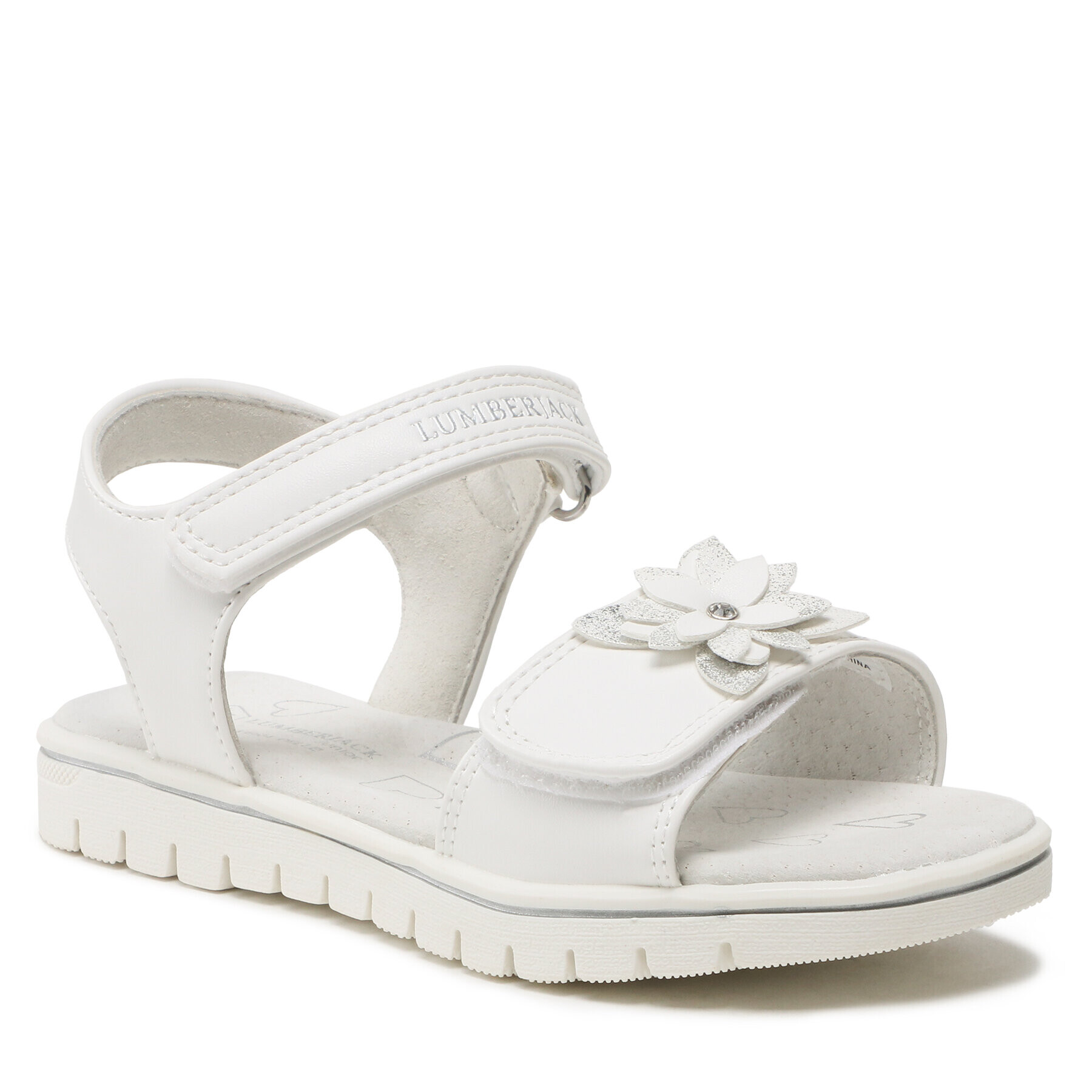 Lumberjack Обувки SANDAL WITH FLOWER Бял - Pepit.bg