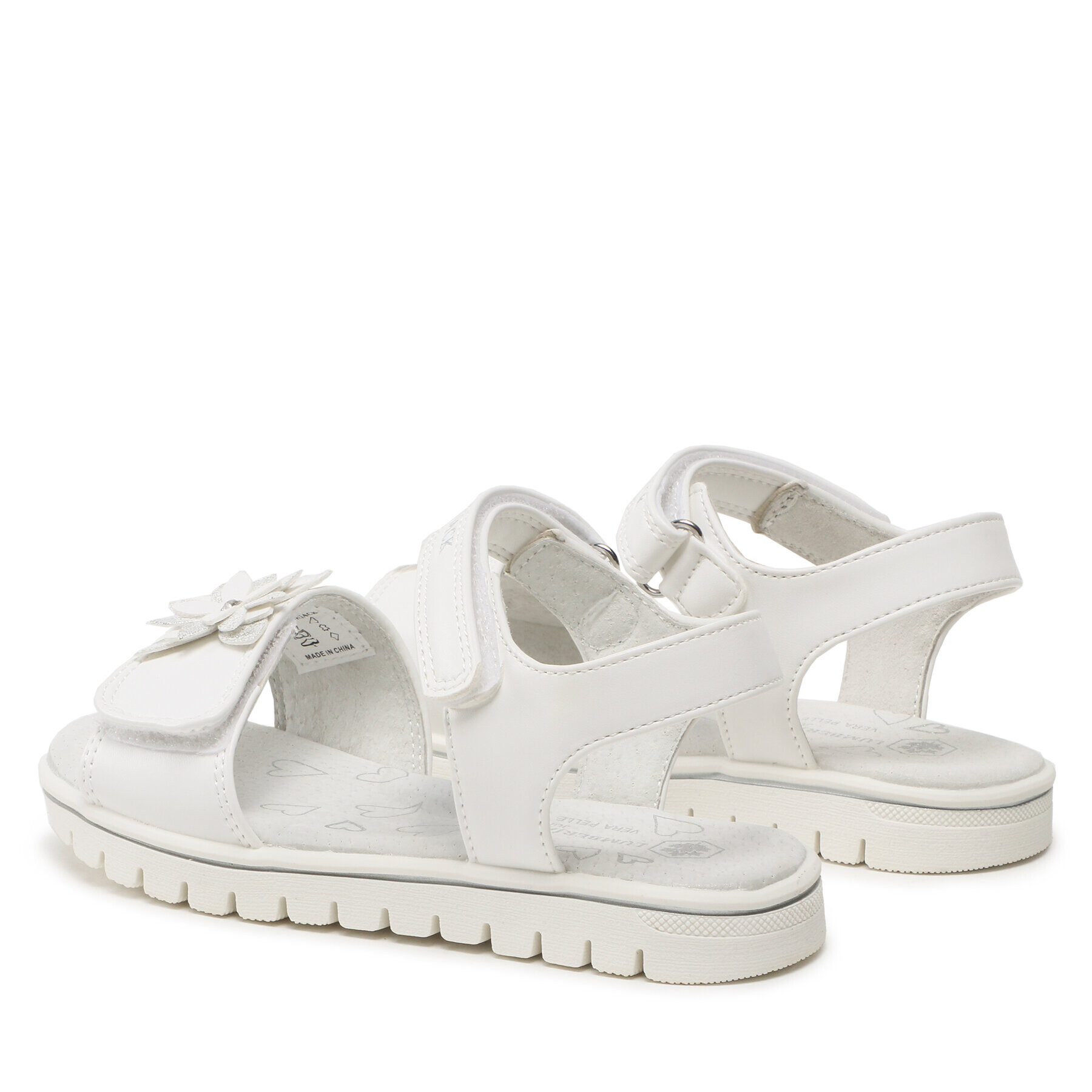 Lumberjack Обувки SANDAL WITH FLOWER Бял - Pepit.bg