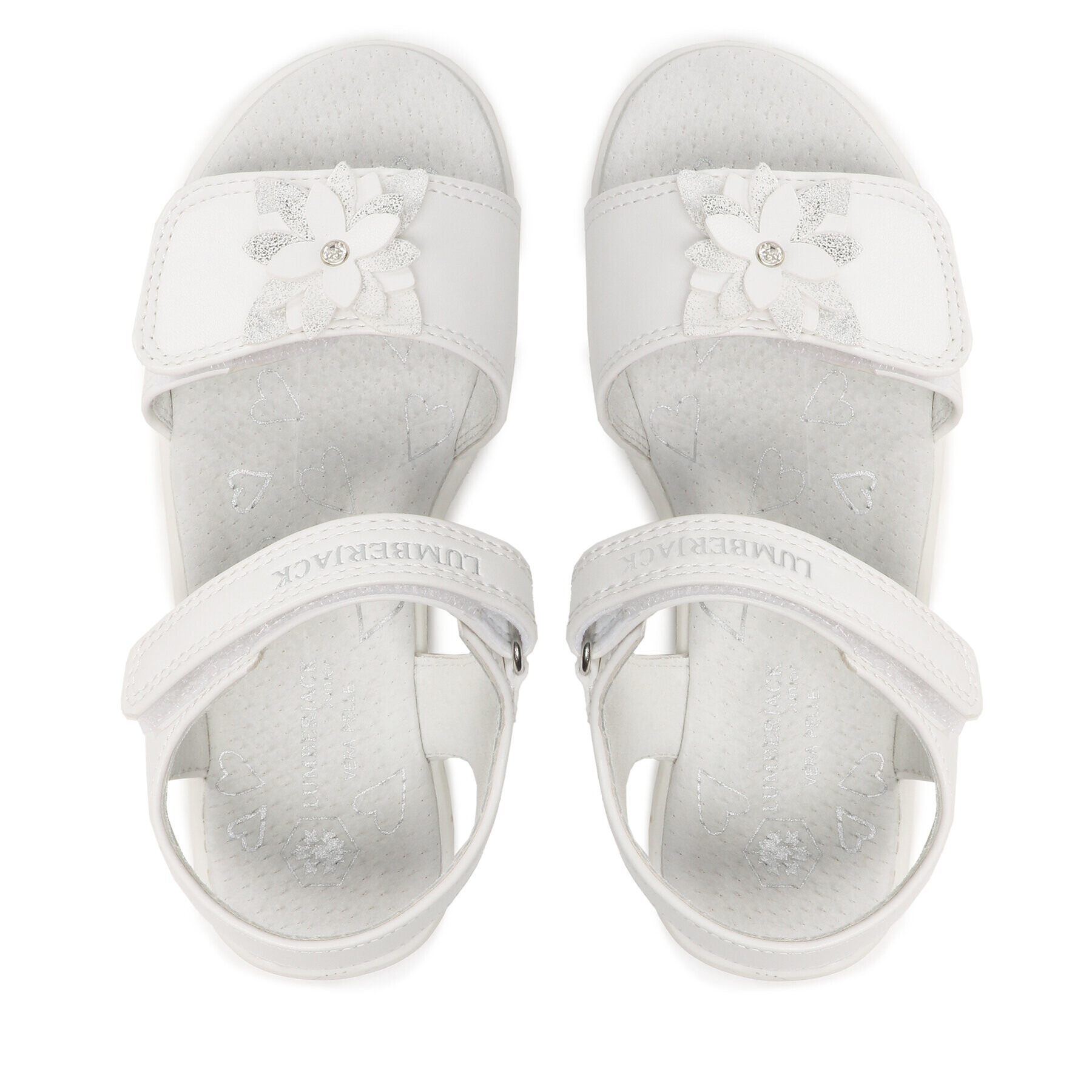 Lumberjack Обувки SANDAL WITH FLOWER Бял - Pepit.bg