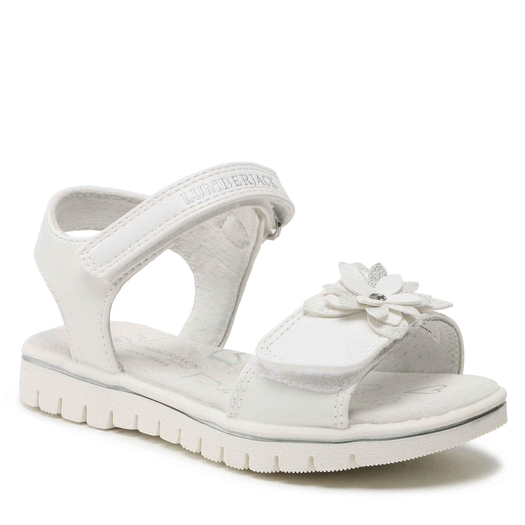 Lumberjack Обувки SANDAL WITH FLOWER Бял - Pepit.bg