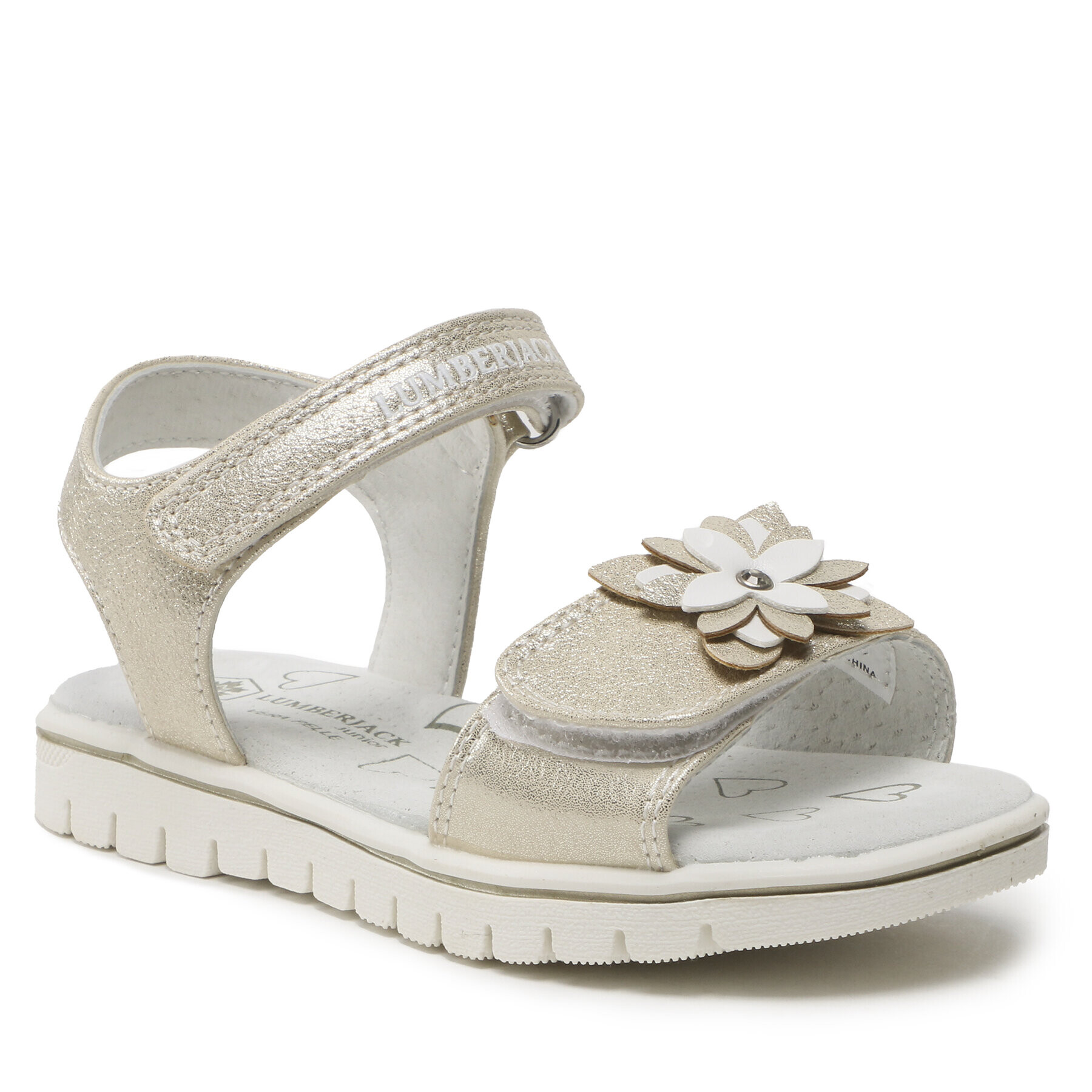 Lumberjack Обувки SANDAL WITH FLOWER Златист - Pepit.bg