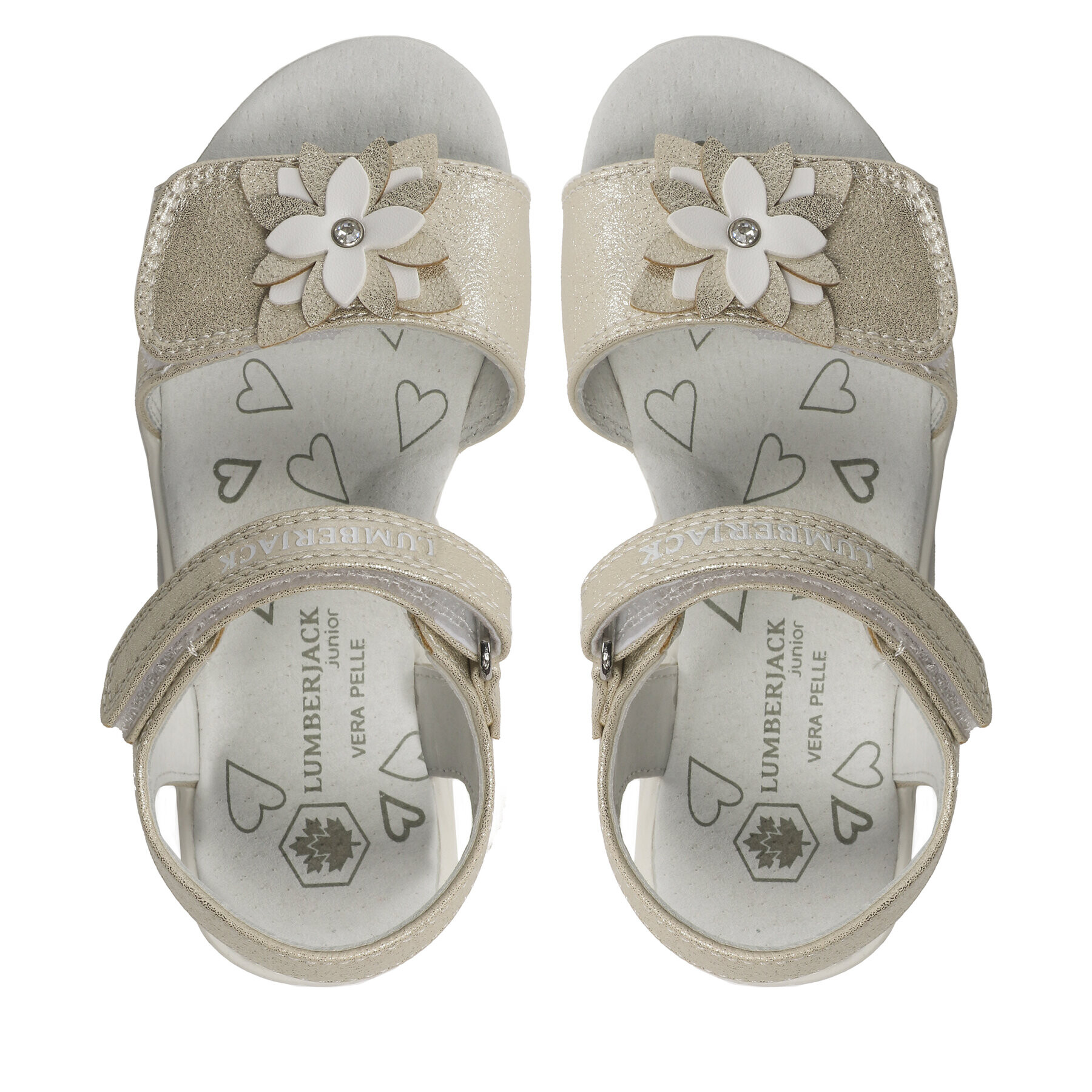 Lumberjack Обувки SANDAL WITH FLOWER Златист - Pepit.bg