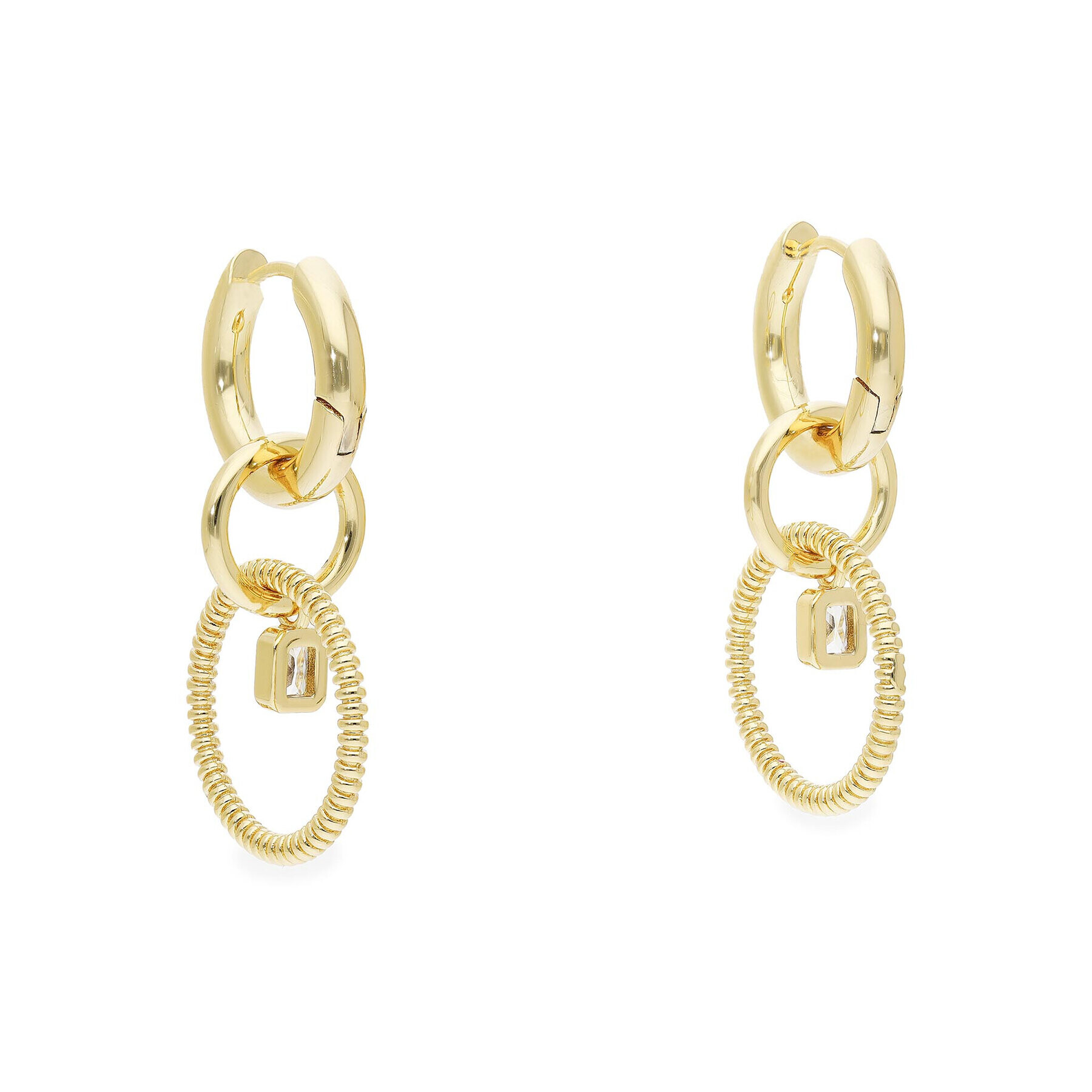 Luv AJ Обици Camille Multi Hoops FW22-E-CMH-G Златист - Pepit.bg