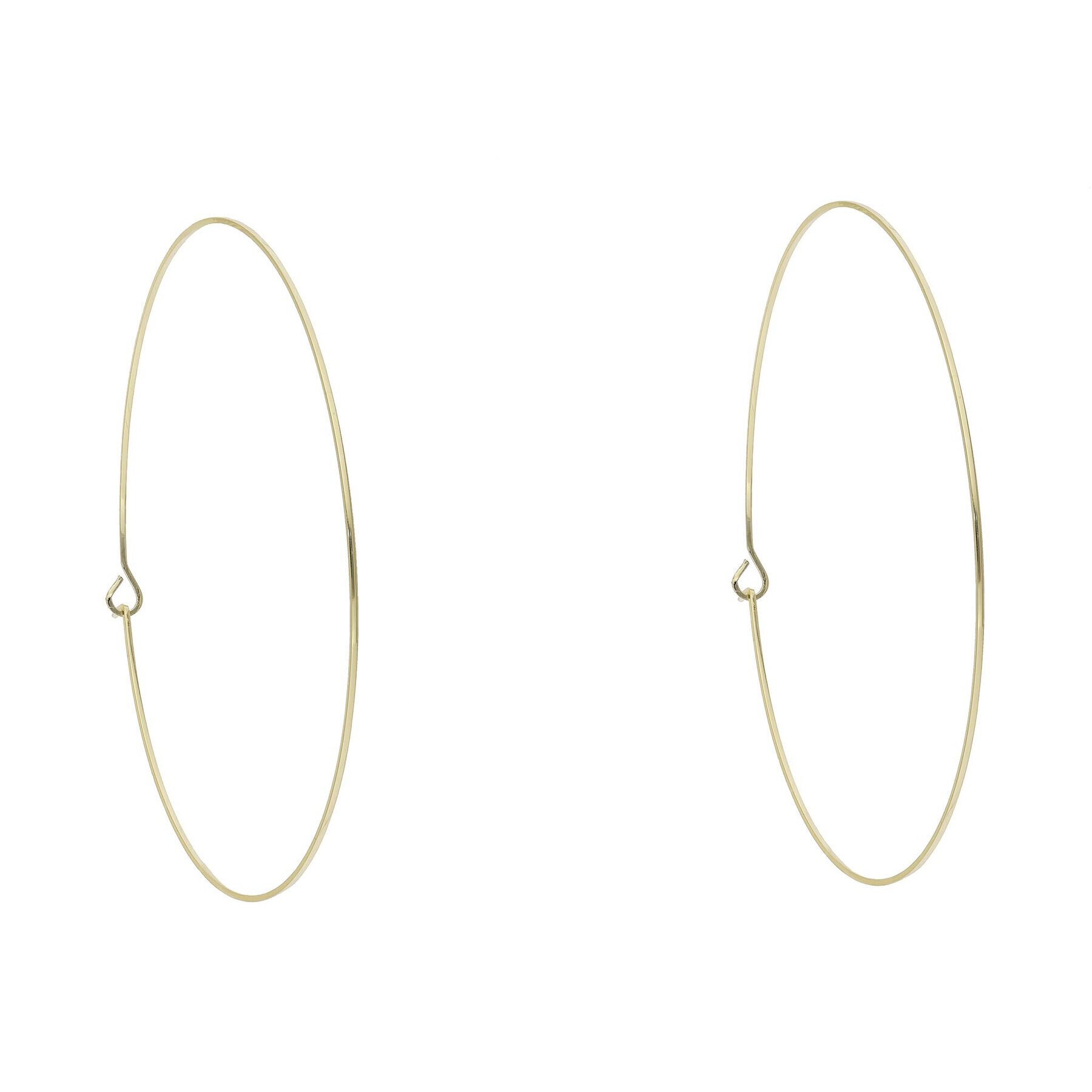 Luv AJ Обици Capri Wire Hoops PH17E-CWH-G Златист - Pepit.bg