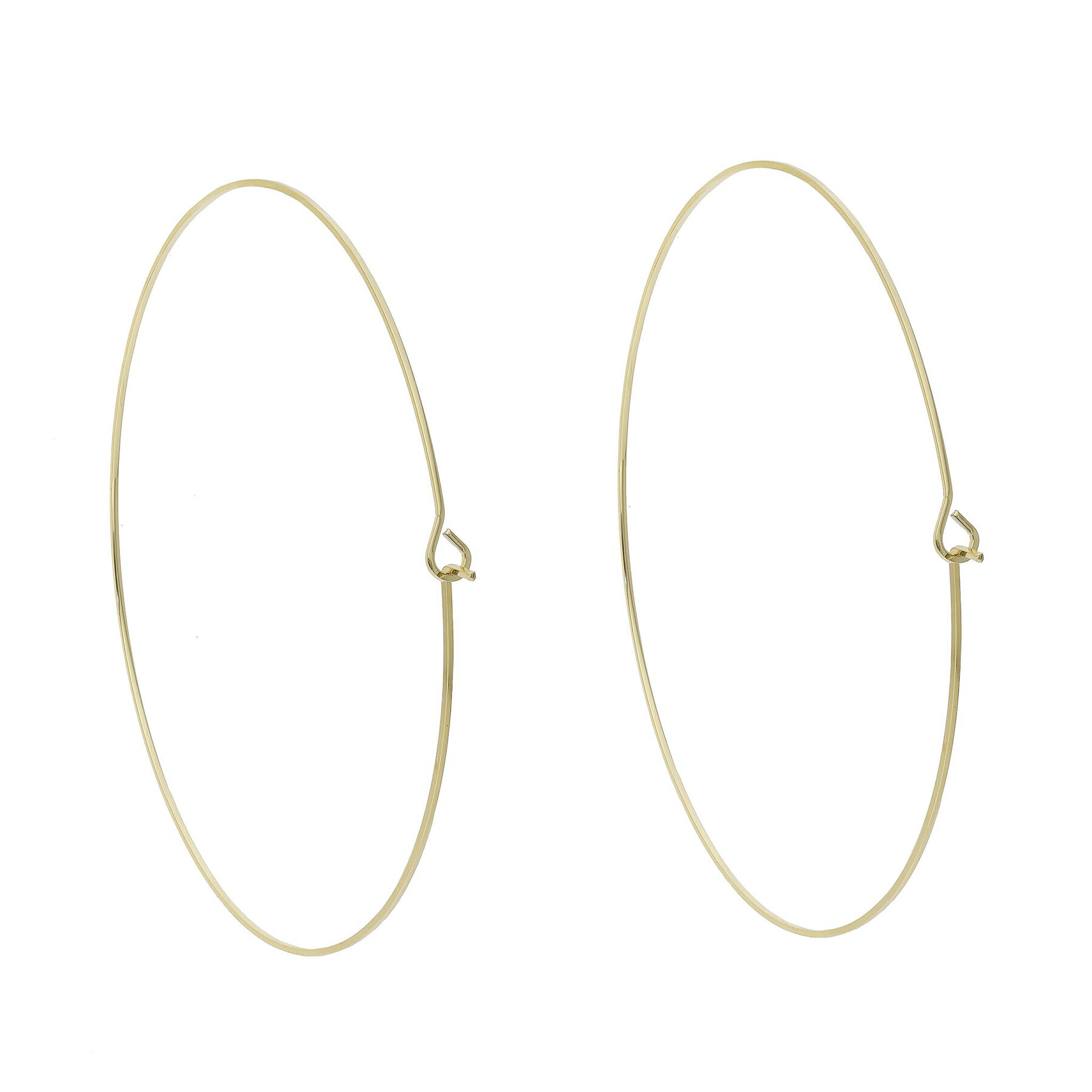 Luv AJ Обици Capri Wire Hoops PH17E-CWH-G Златист - Pepit.bg