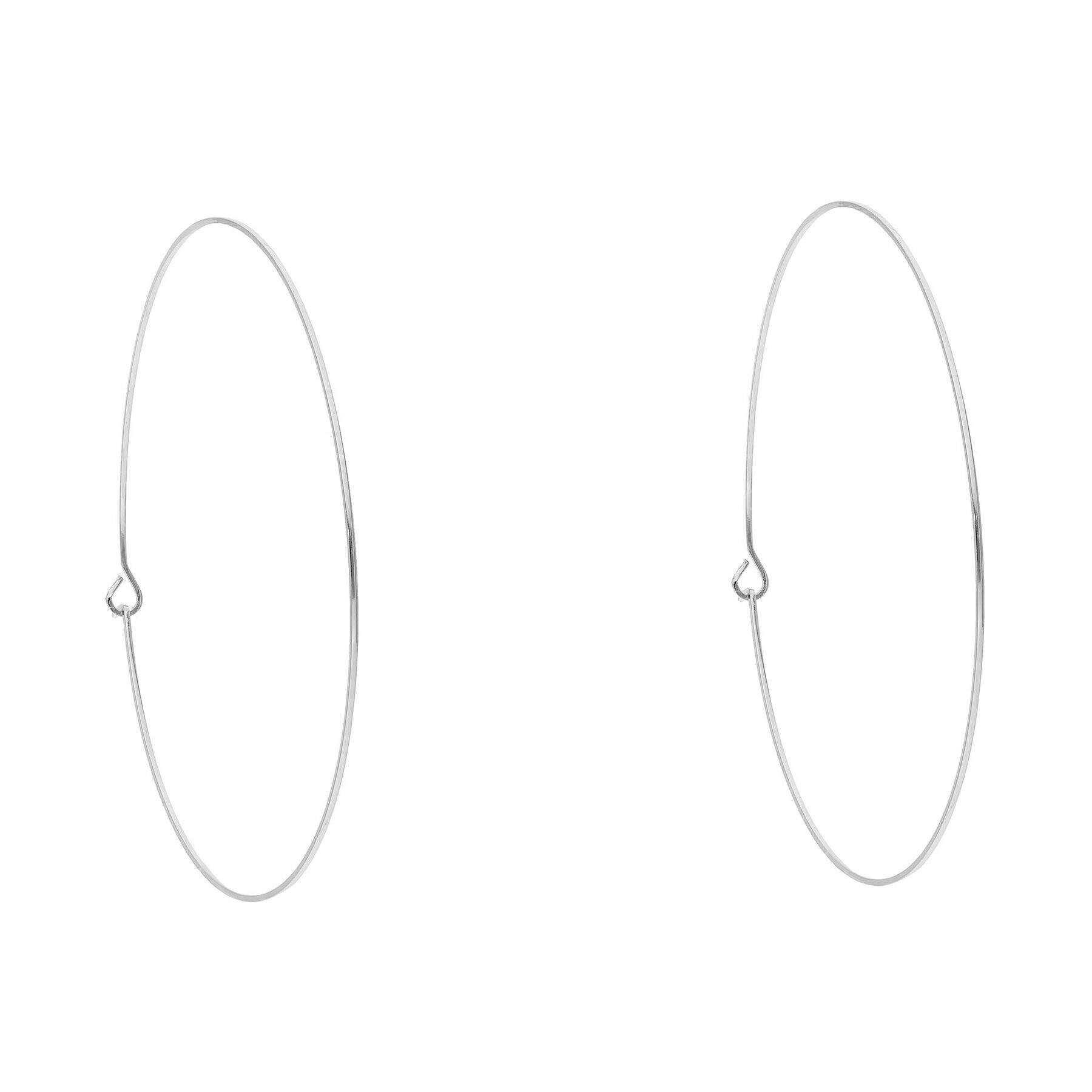 Luv AJ Обици Capri WireHoops PH17E-CWH-S Сребрист - Pepit.bg