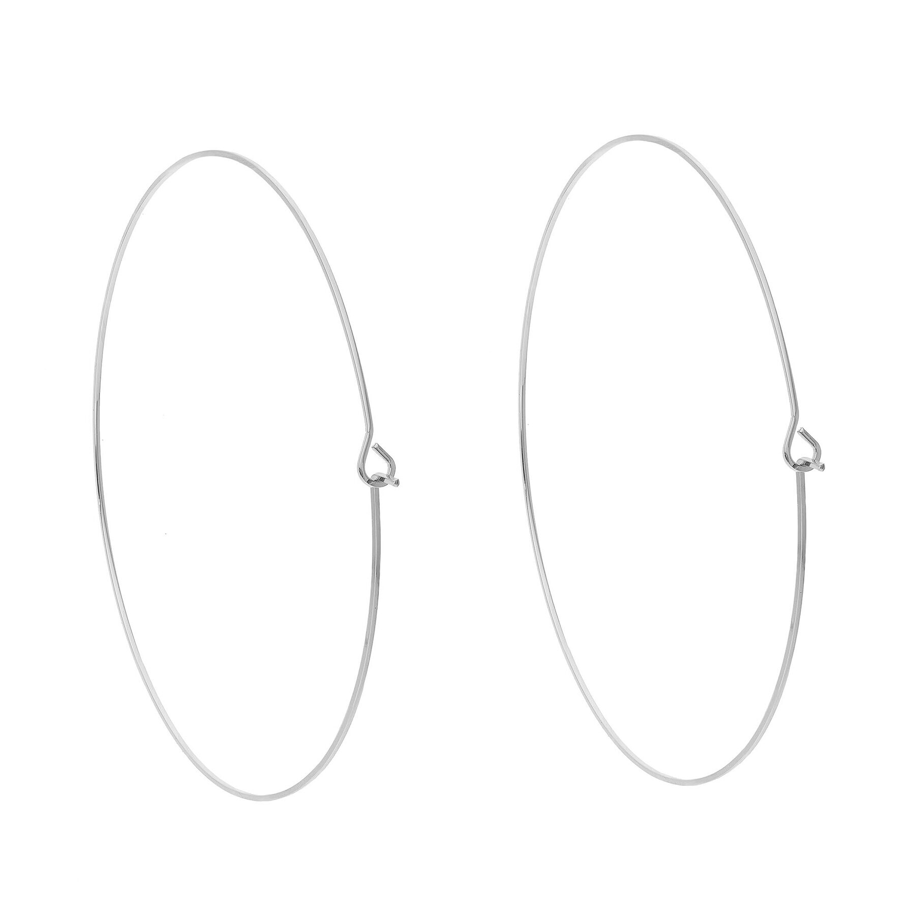 Luv AJ Обици Capri WireHoops PH17E-CWH-S Сребрист - Pepit.bg