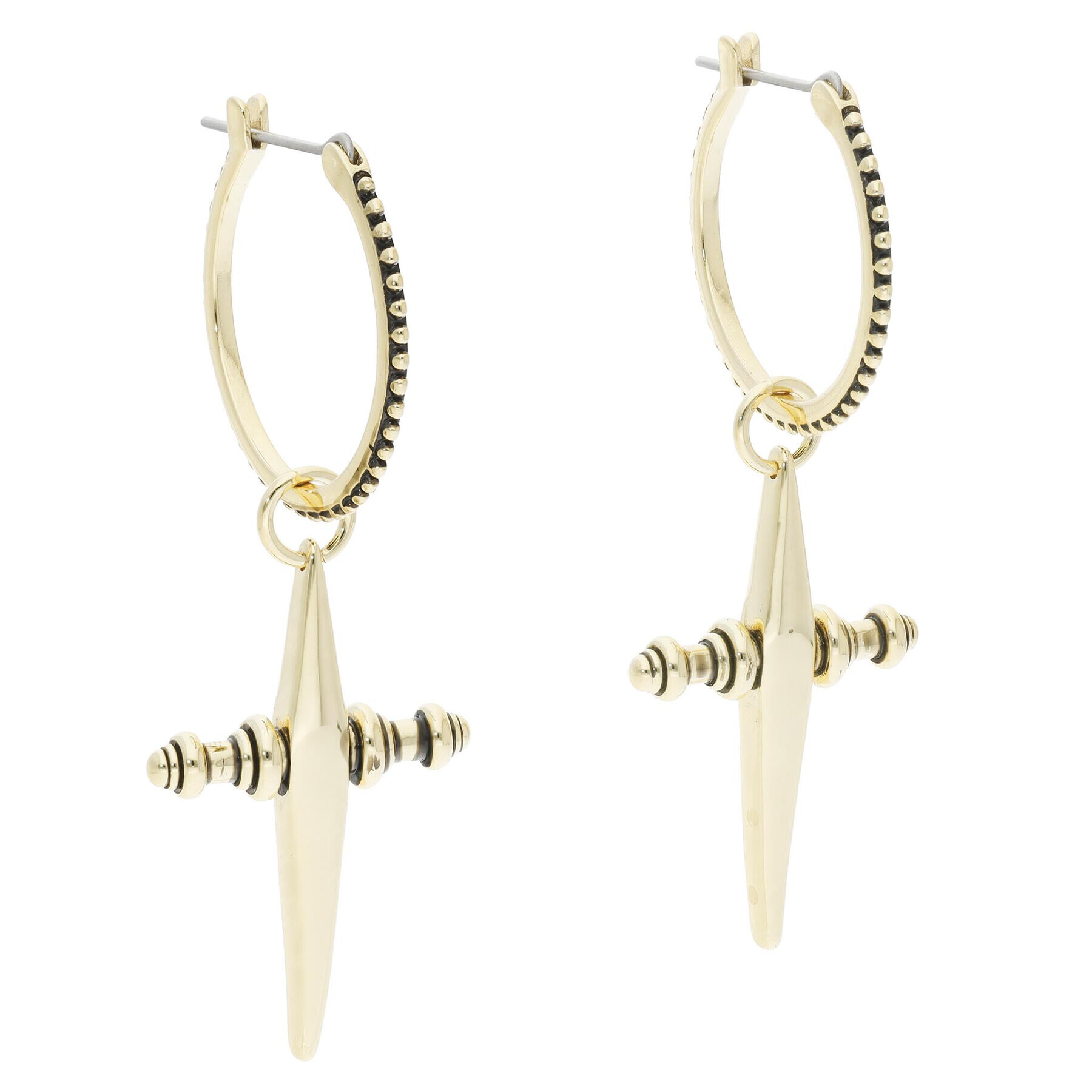 Luv AJ Обици Cross Hoops LAE0040 Златист - Pepit.bg