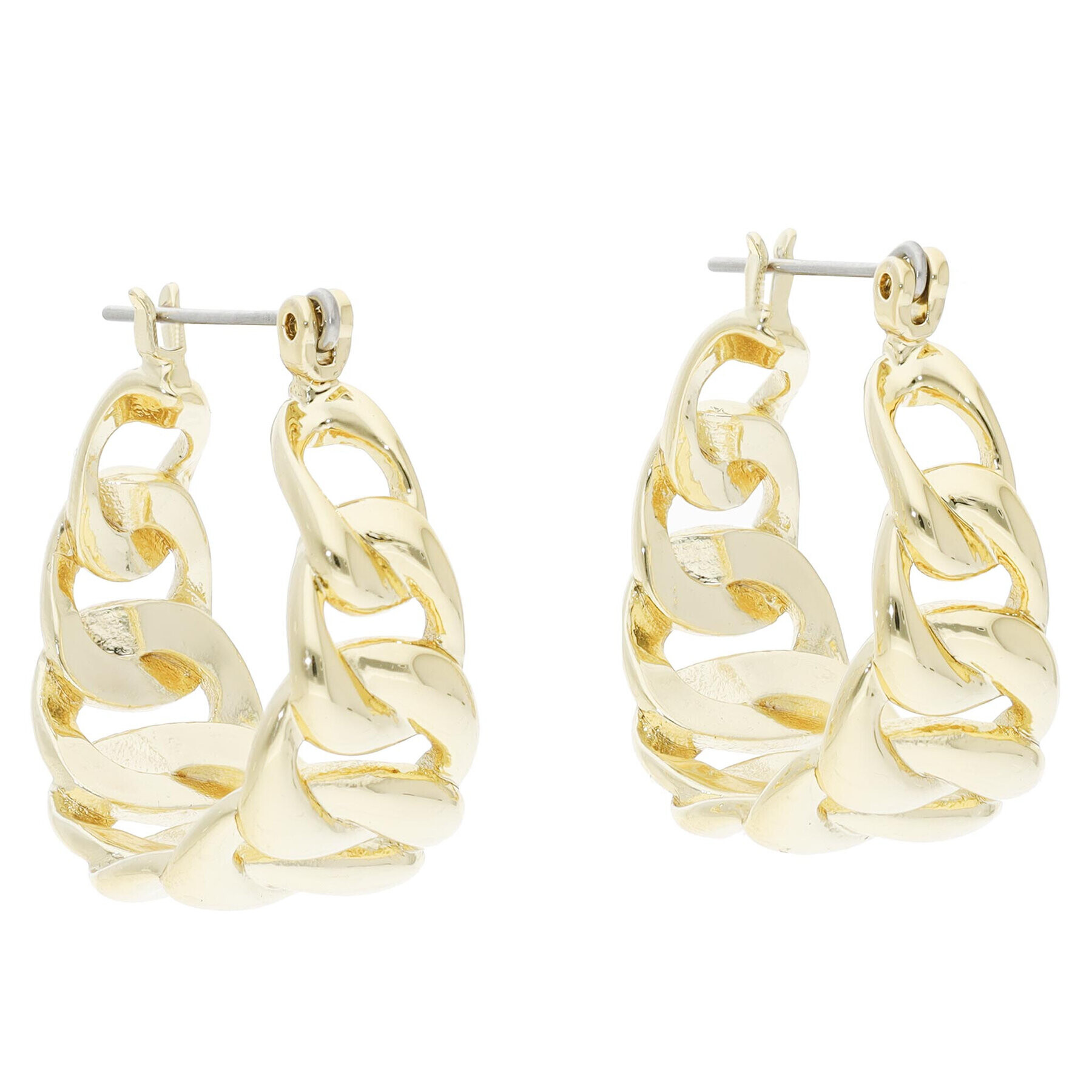 Luv AJ Обици The Louis Chain Hoops FW22-E-LCH-G Златист - Pepit.bg