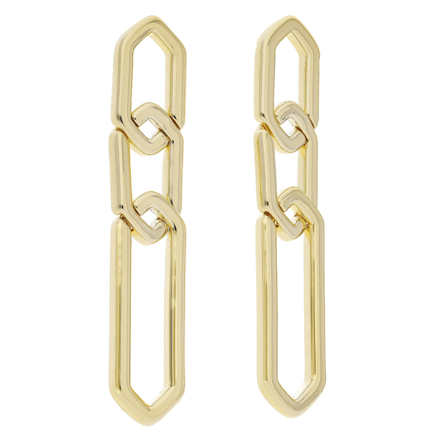 Luv AJ Обици The Slash Chain Studs FW22-E-SCS-G Златист - Pepit.bg